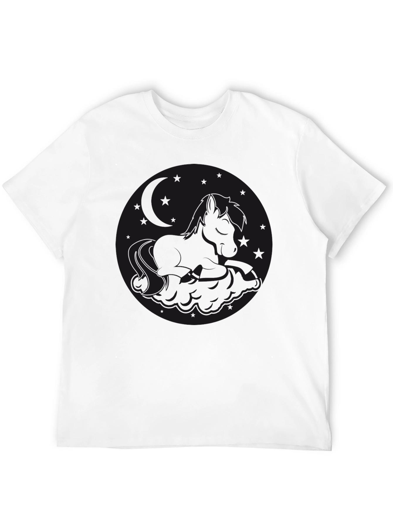 Black Black Graphic Tee - Round Design view 12