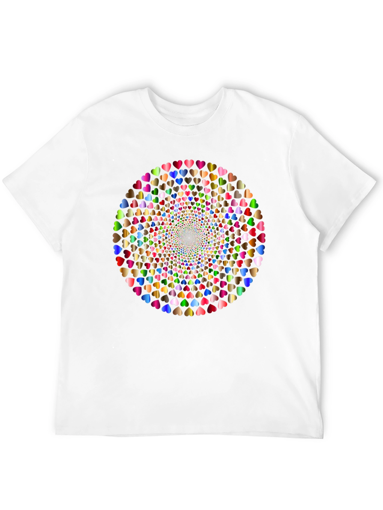 Black Heart Mandala Tee - Colorful Geometric Graphic T-Shirt view 12