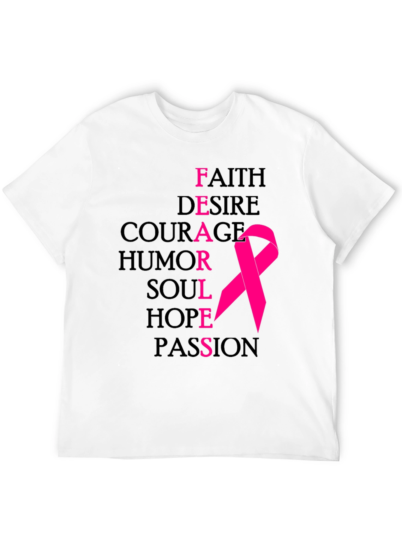 Black Fearless Breast Cancer Awareness T-Shirt view 12