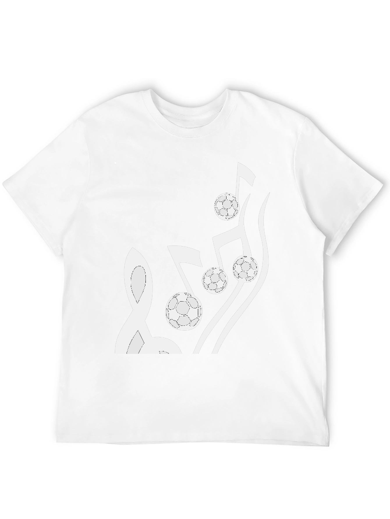 Black Musical Soccer Tee - Black Cotton Graphic T-Shirt view 12