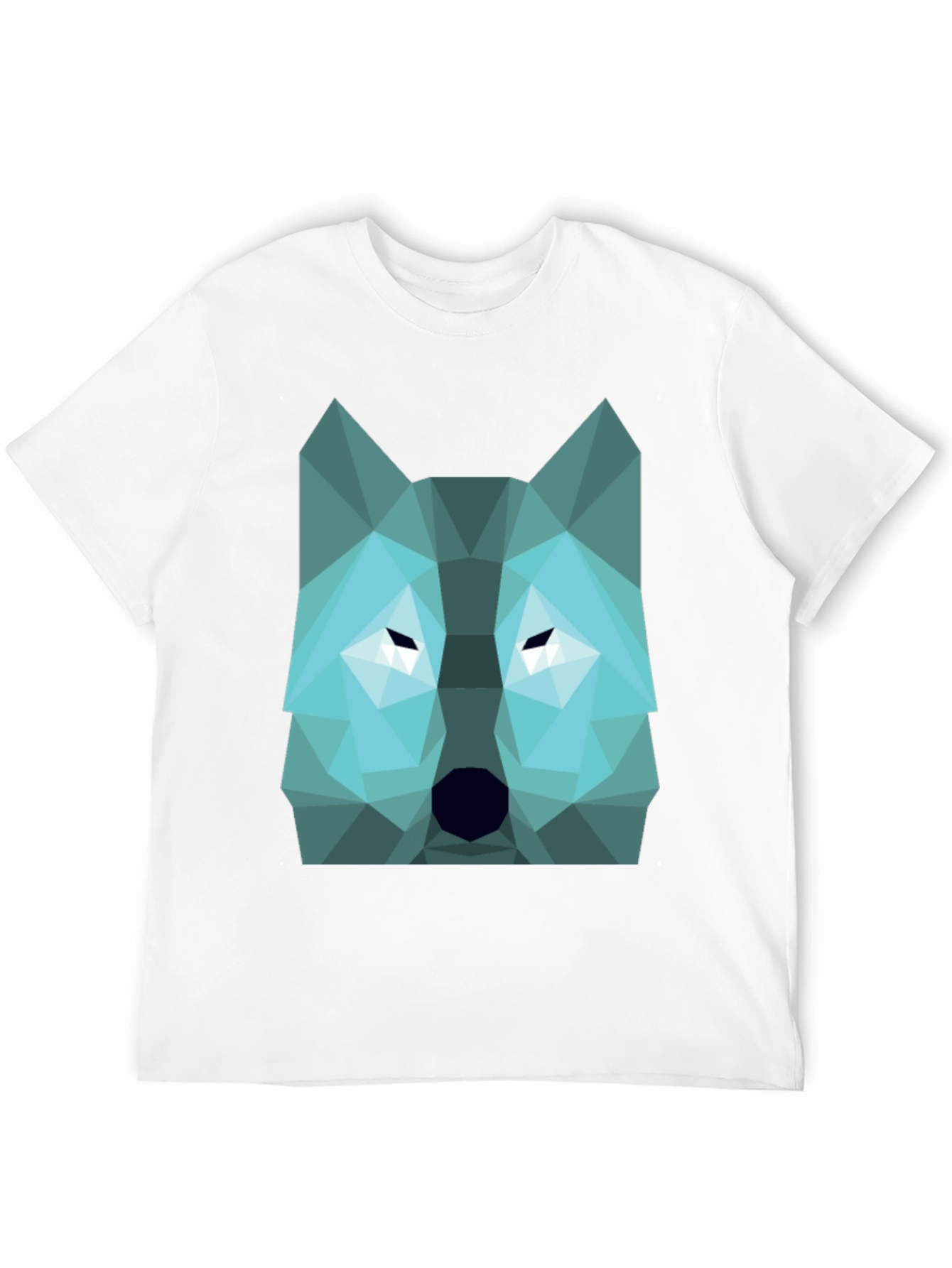 Black Geometric Wolf Graphic Print Tee - Black view 12