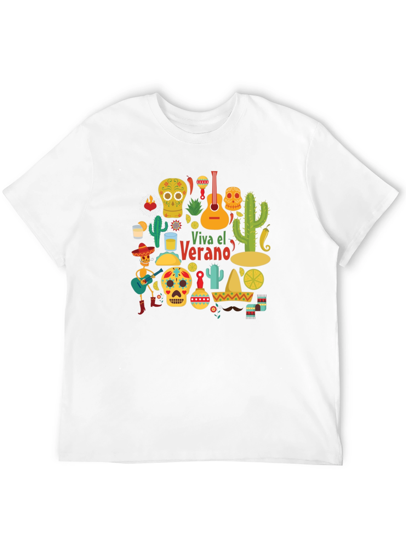 Black Viva El Verano T-Shirt, Summer Fiesta Tee view 12