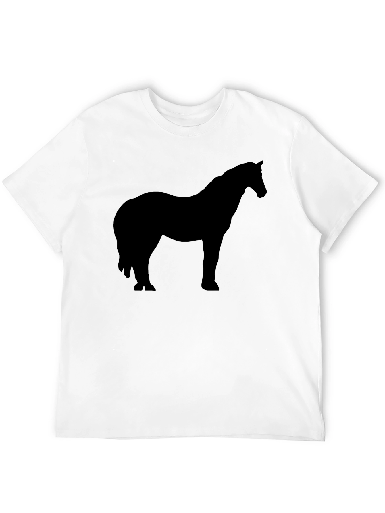 Black Black Horse Silhouette T-Shirt - Equestrian Style view 12