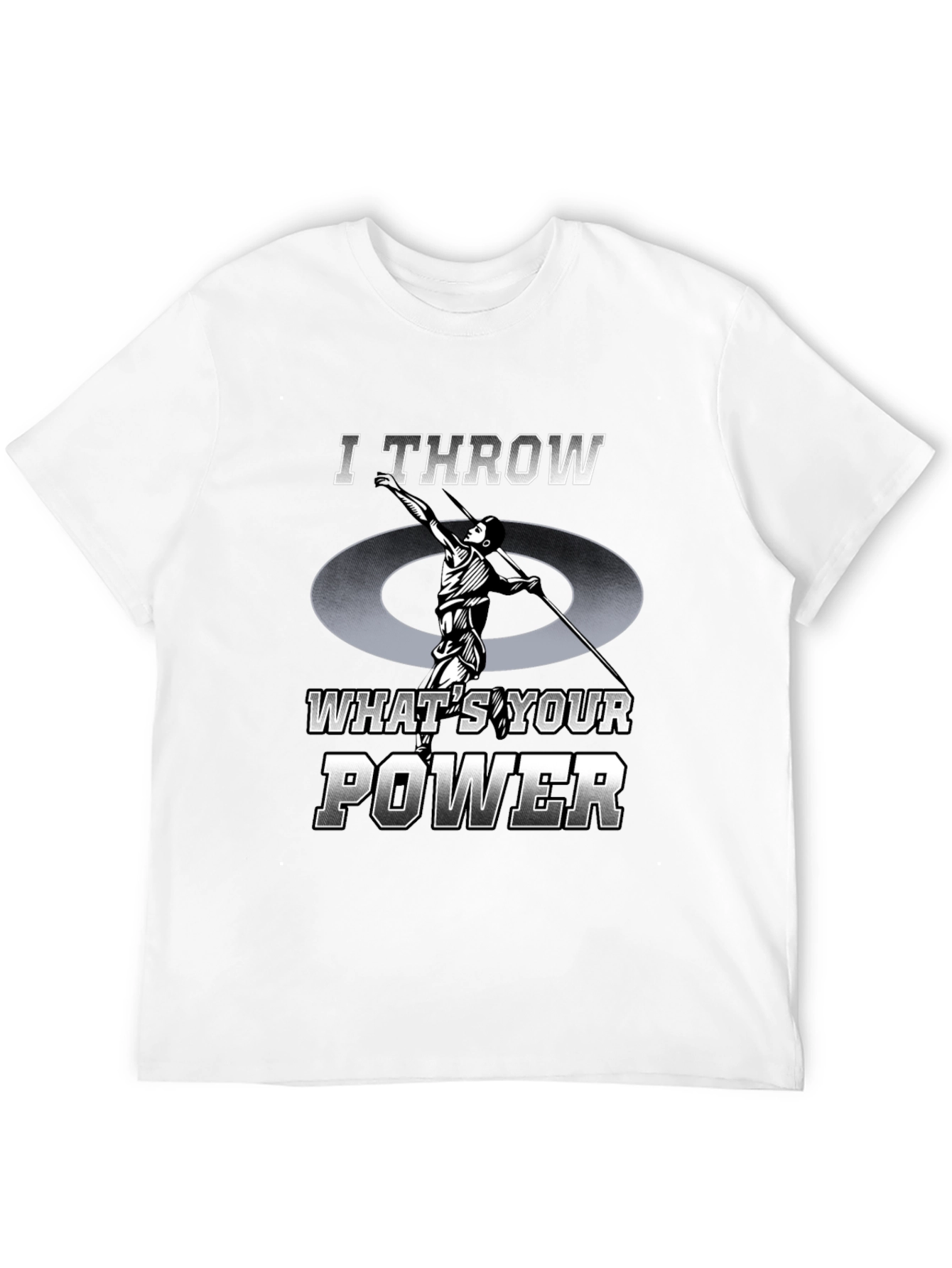 Black I Throw What's Your Power T-Shirt - Athletic Tee view 12