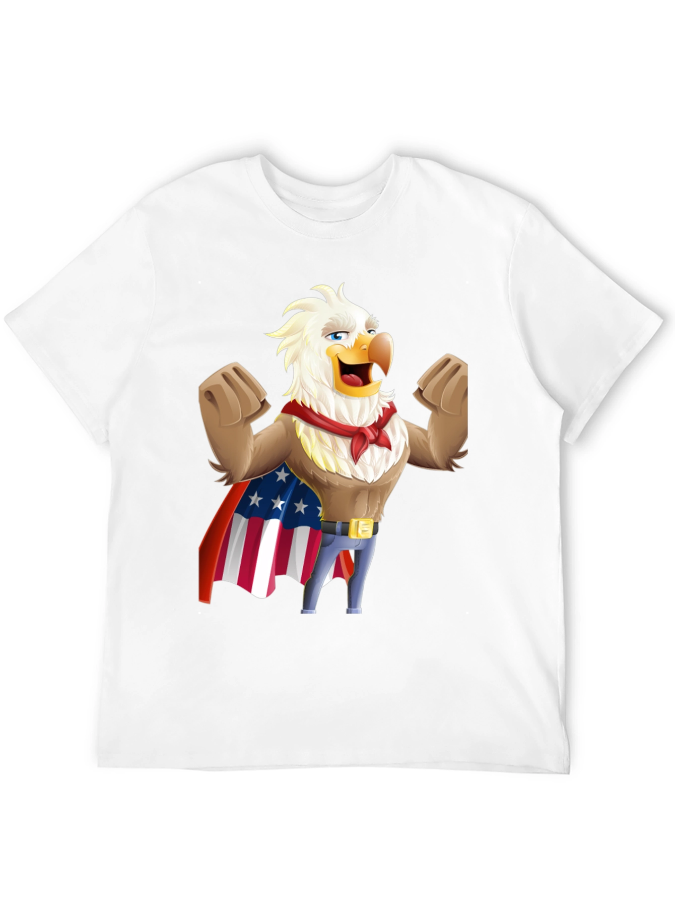 Black Patriotic Eagle Cartoon T-Shirt - USA Pride! view 12