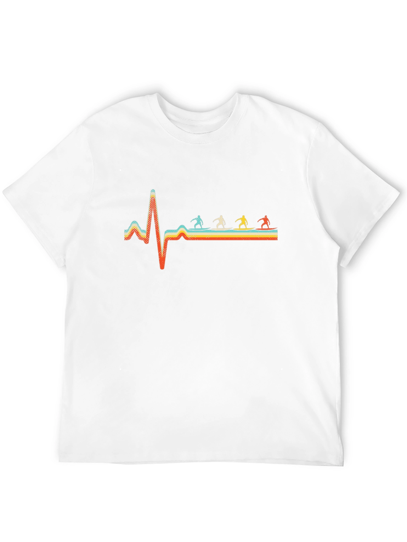 Black Surfing Heartbeat Graphic Tee view 12