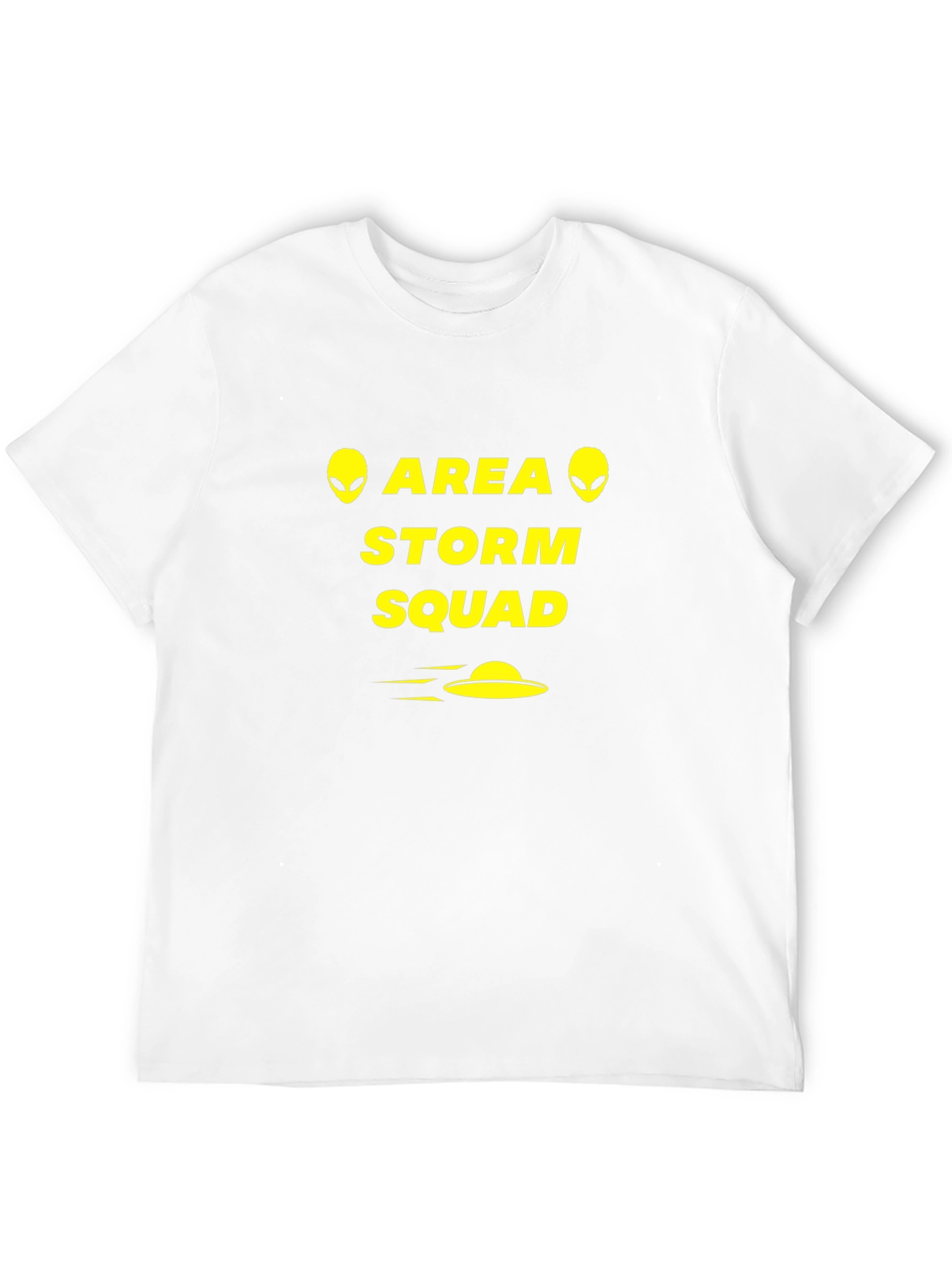 Black Area Storm Squad Alien UFO Graphic T-Shirt view 12