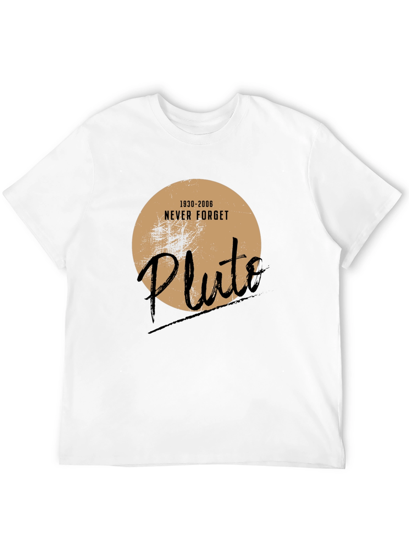 Black Never Forget Pluto Graphic T-Shirt view 12