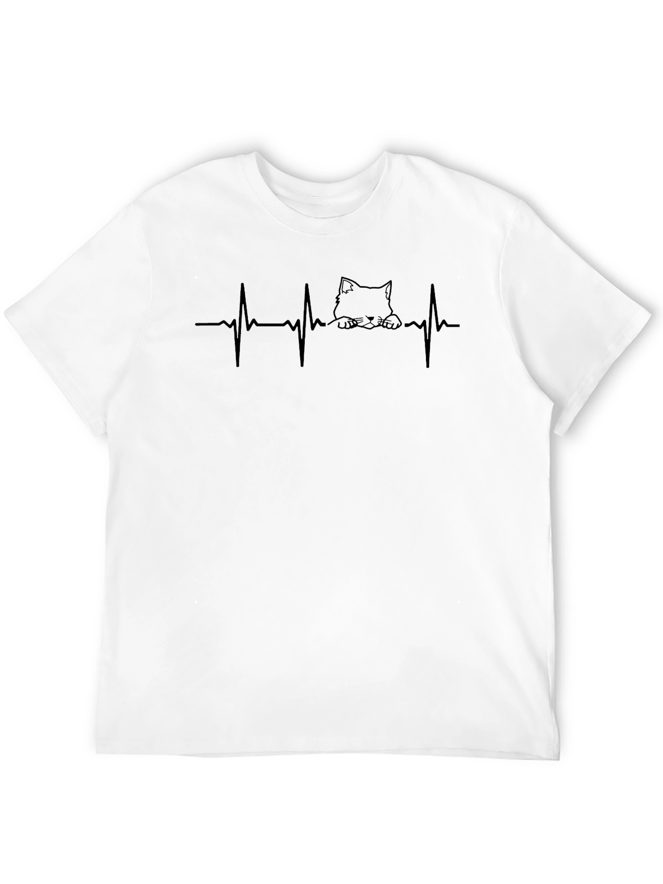 Black Cat Heartbeat Graphic Tee view 12
