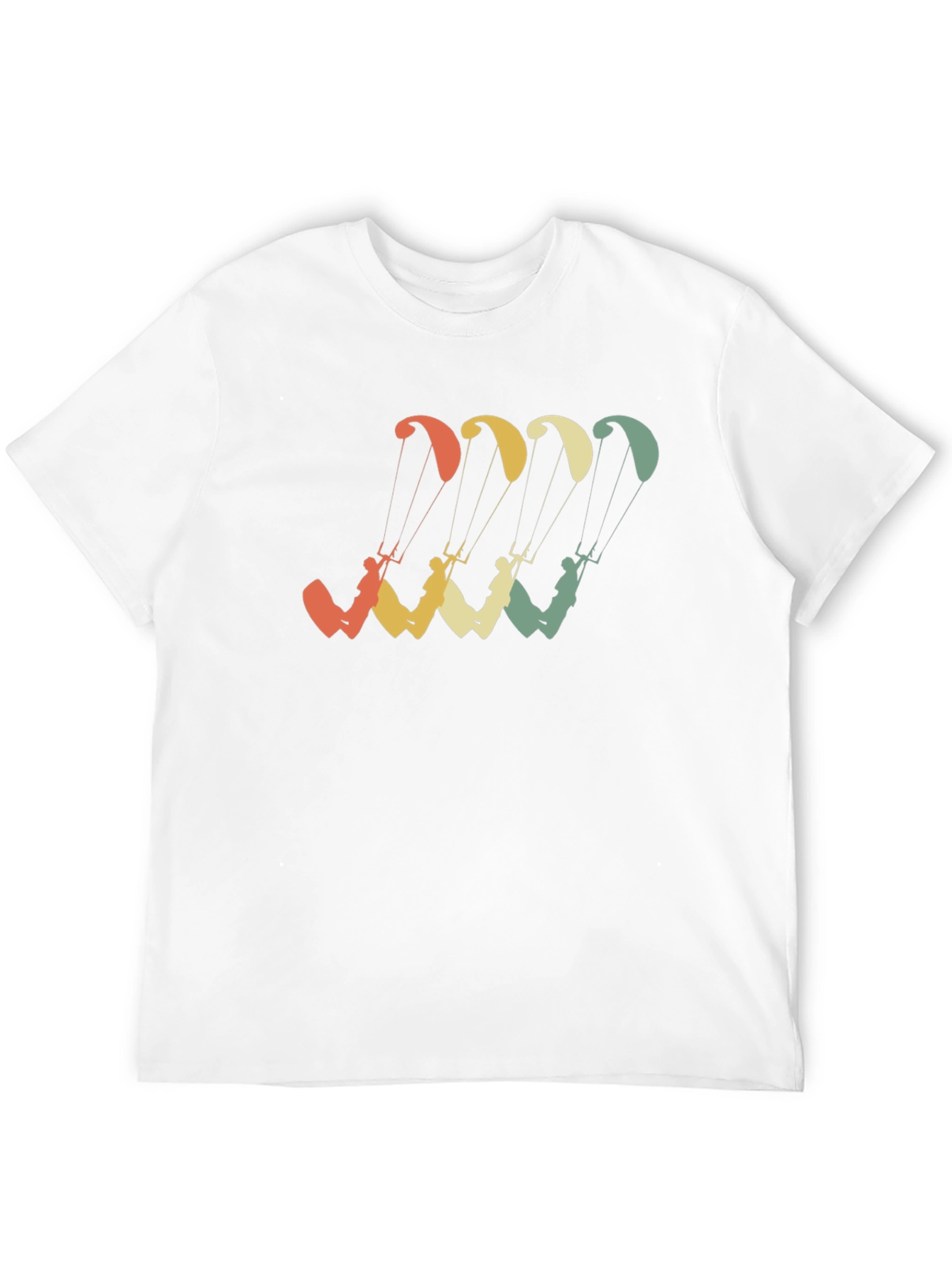 Black Retro Kitesurfing Graphic T-Shirt view 12