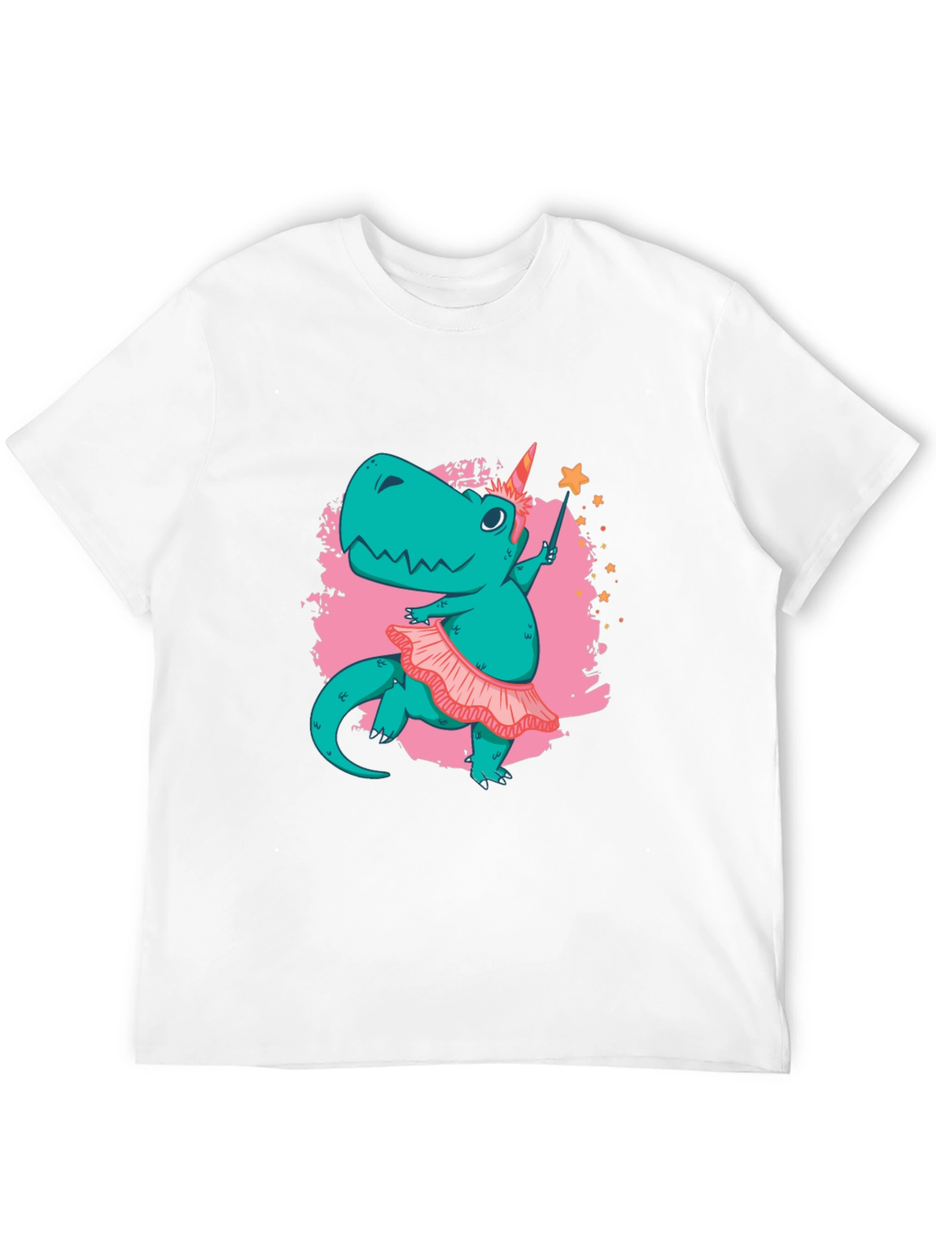 Black Dino Unicorn T-Shirt - Magical Ballerina Design view 12
