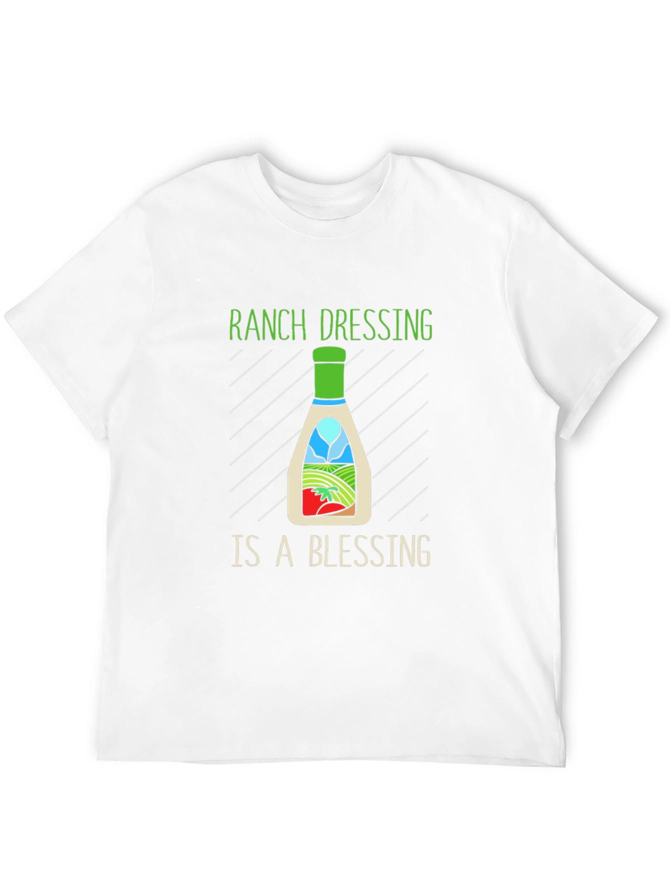 Black Ranch Dressing is a Blessing Graphic Tee - Black Cotton T-Shirt view 12