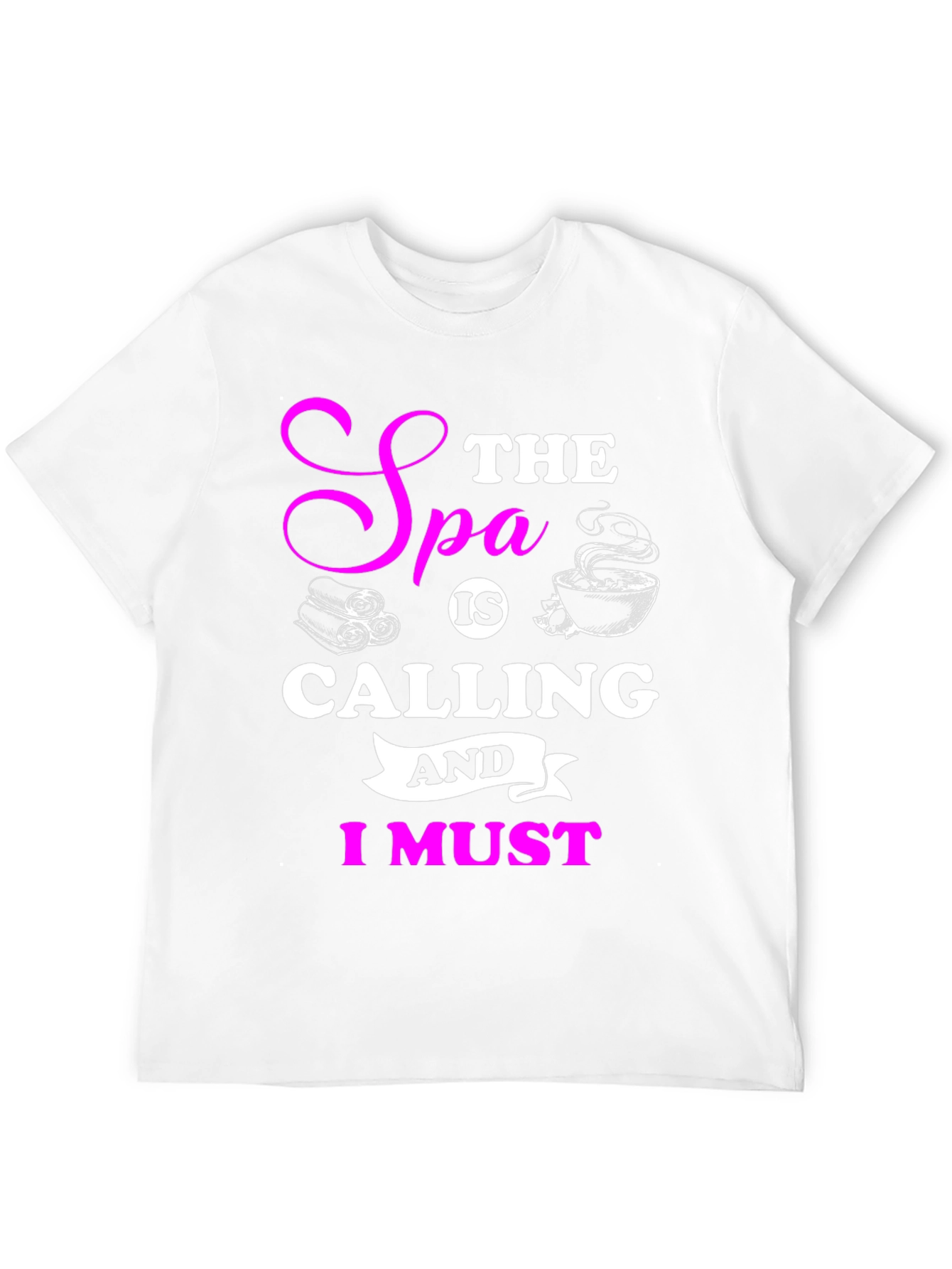 Black Spa Calling Black T-Shirt - Relax & Unwind! view 12