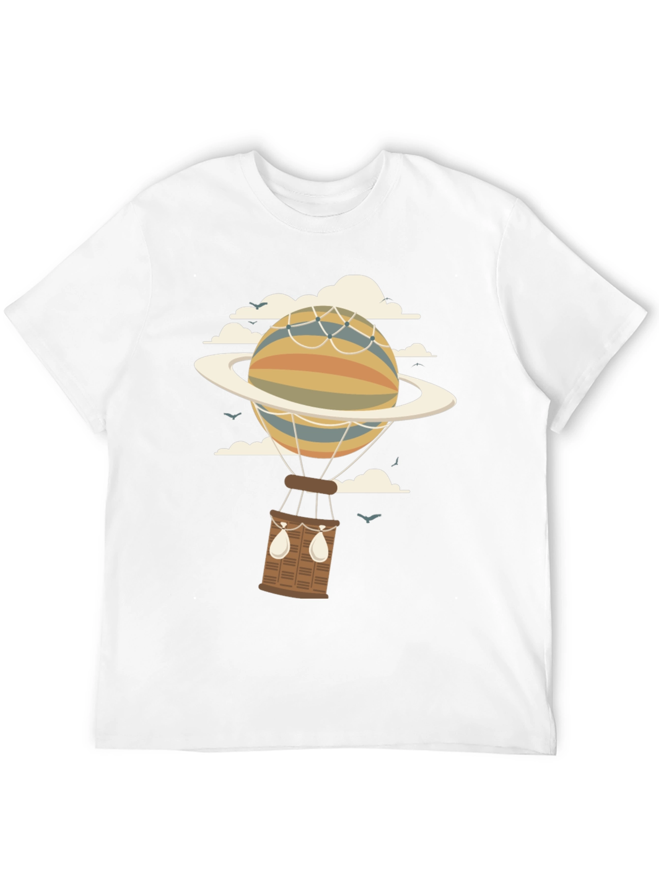 Black Saturn Air Balloon Graphic Tee view 12