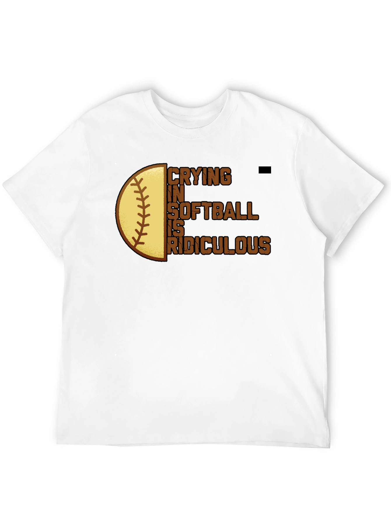 Black Crying in Softball is Ridiculous T-Shirt view 12