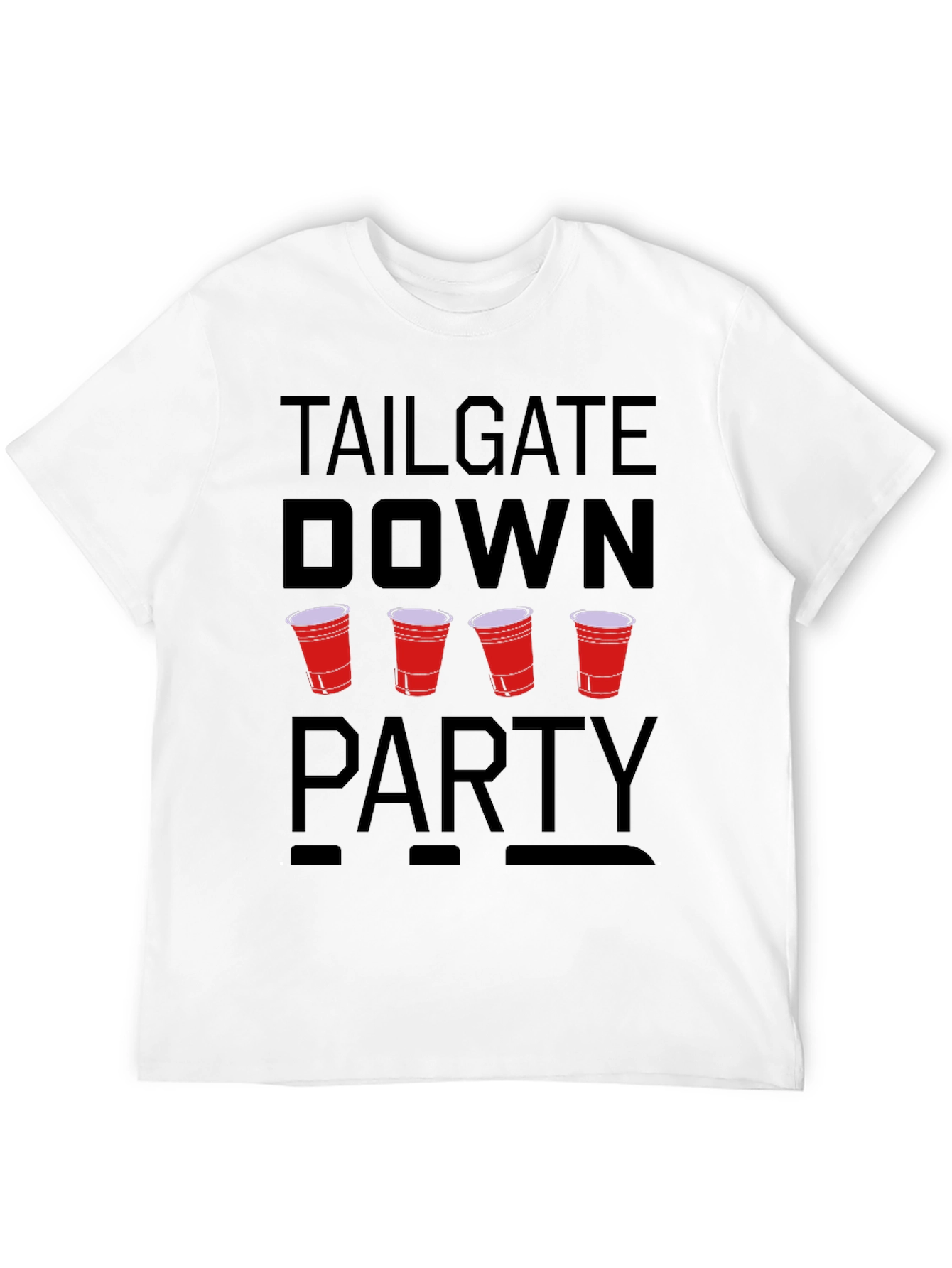 Black Tailgate Down Party Graphic Tee view 12