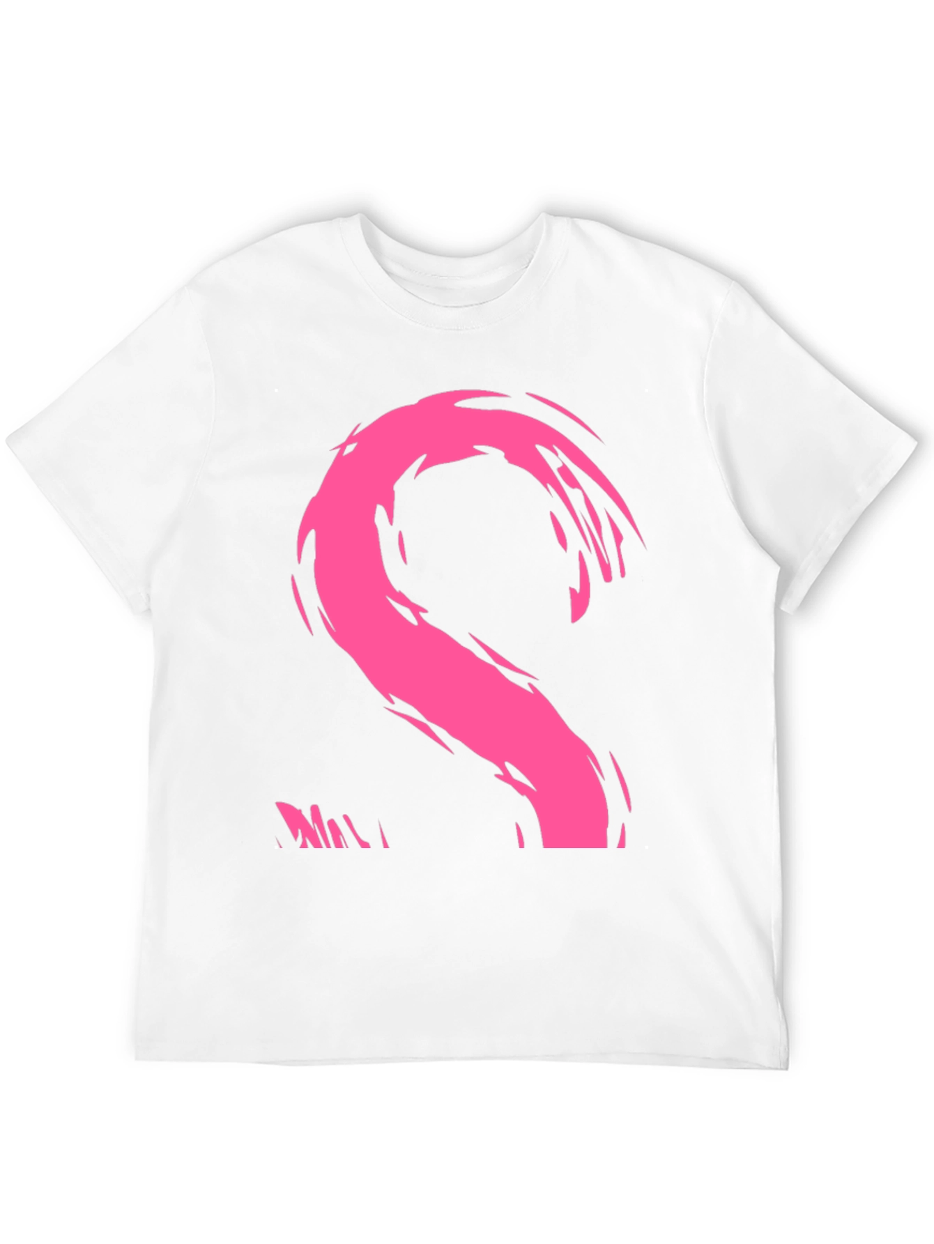 Black Modern Pink Brushstroke Graphic Black T-Shirt view 12