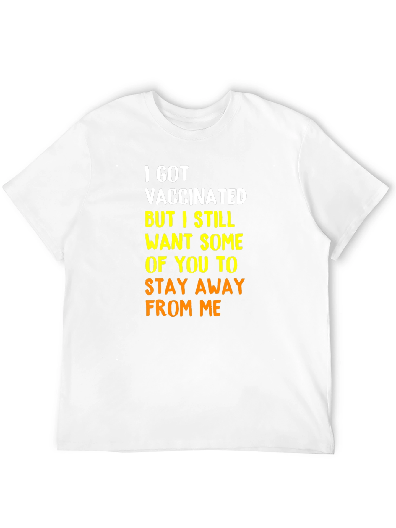 Black Vaccinated Humor Tee - Stay Away Shirt view 12