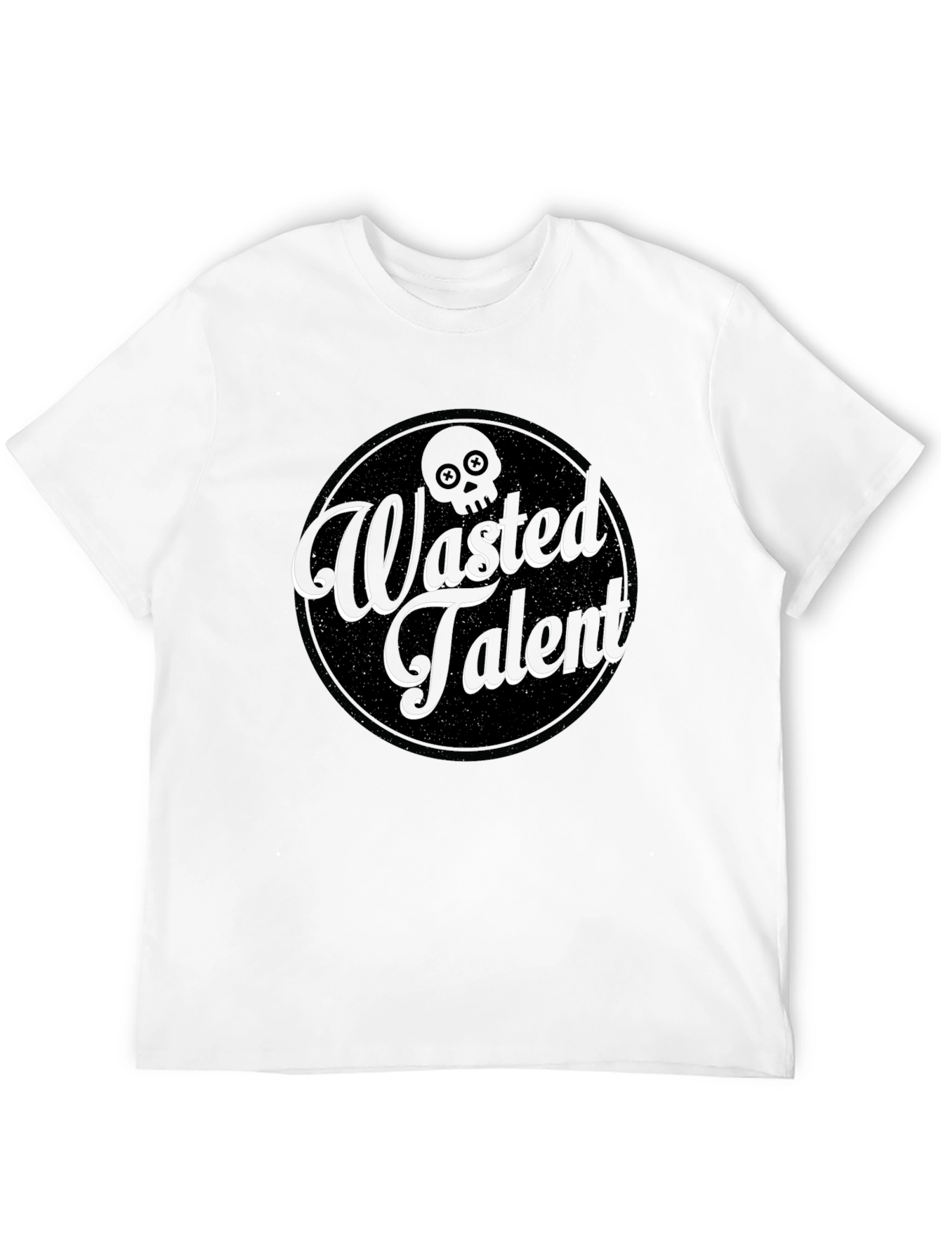 Black Wasted Talent Graphic Tee - Black Crew Neck view 12