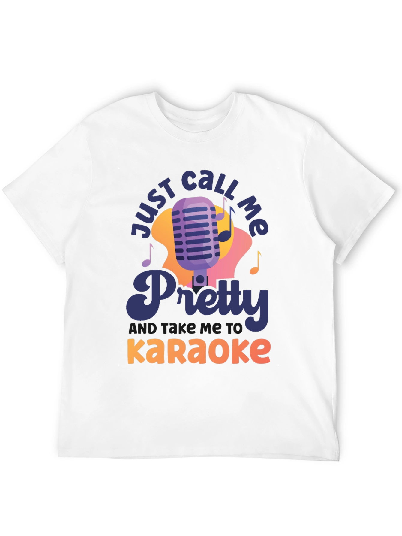 Black Just Call Me Pretty Karaoke T-Shirt view 12