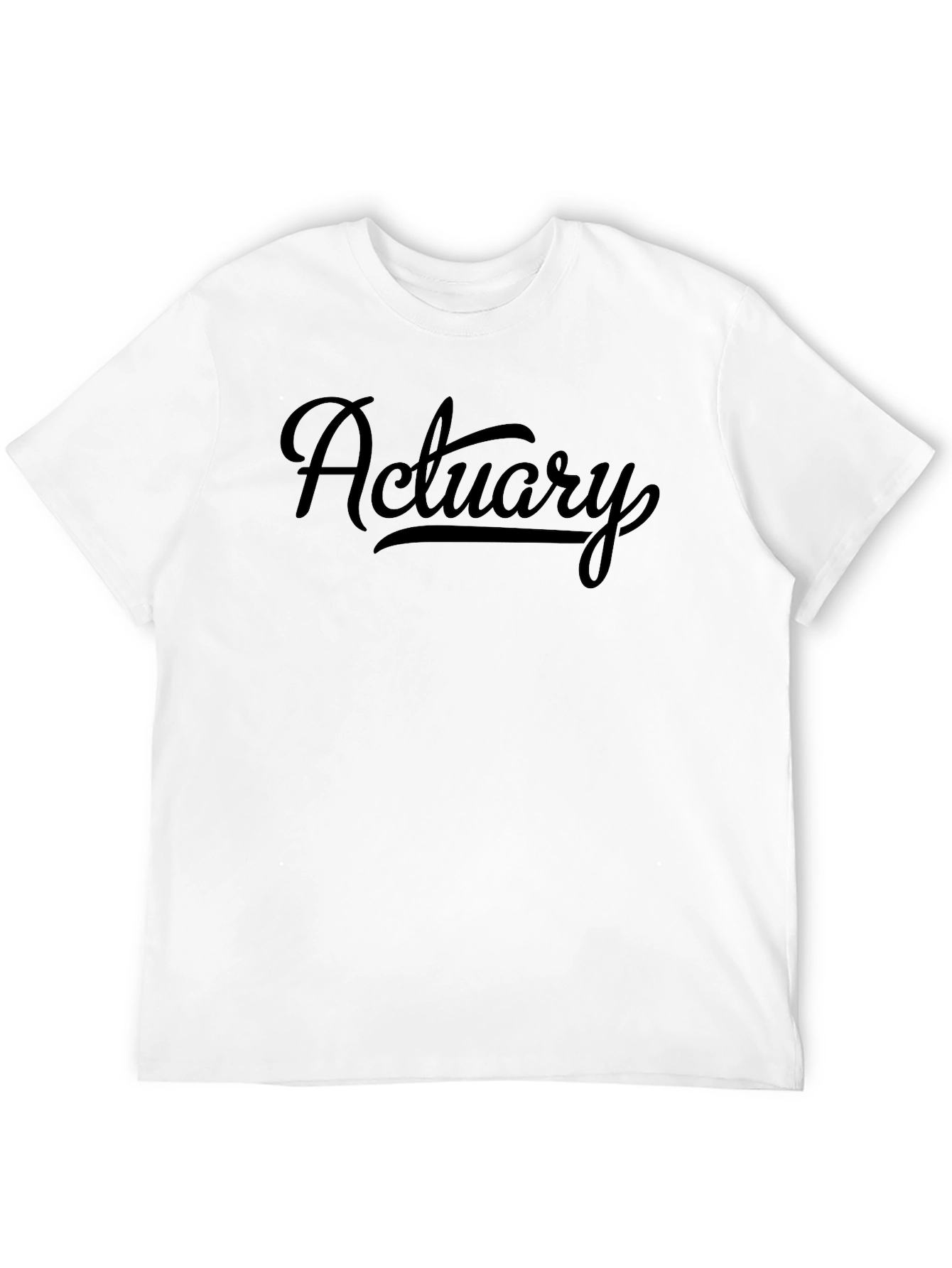 Black Actuary Script Style Black T-Shirt view 12