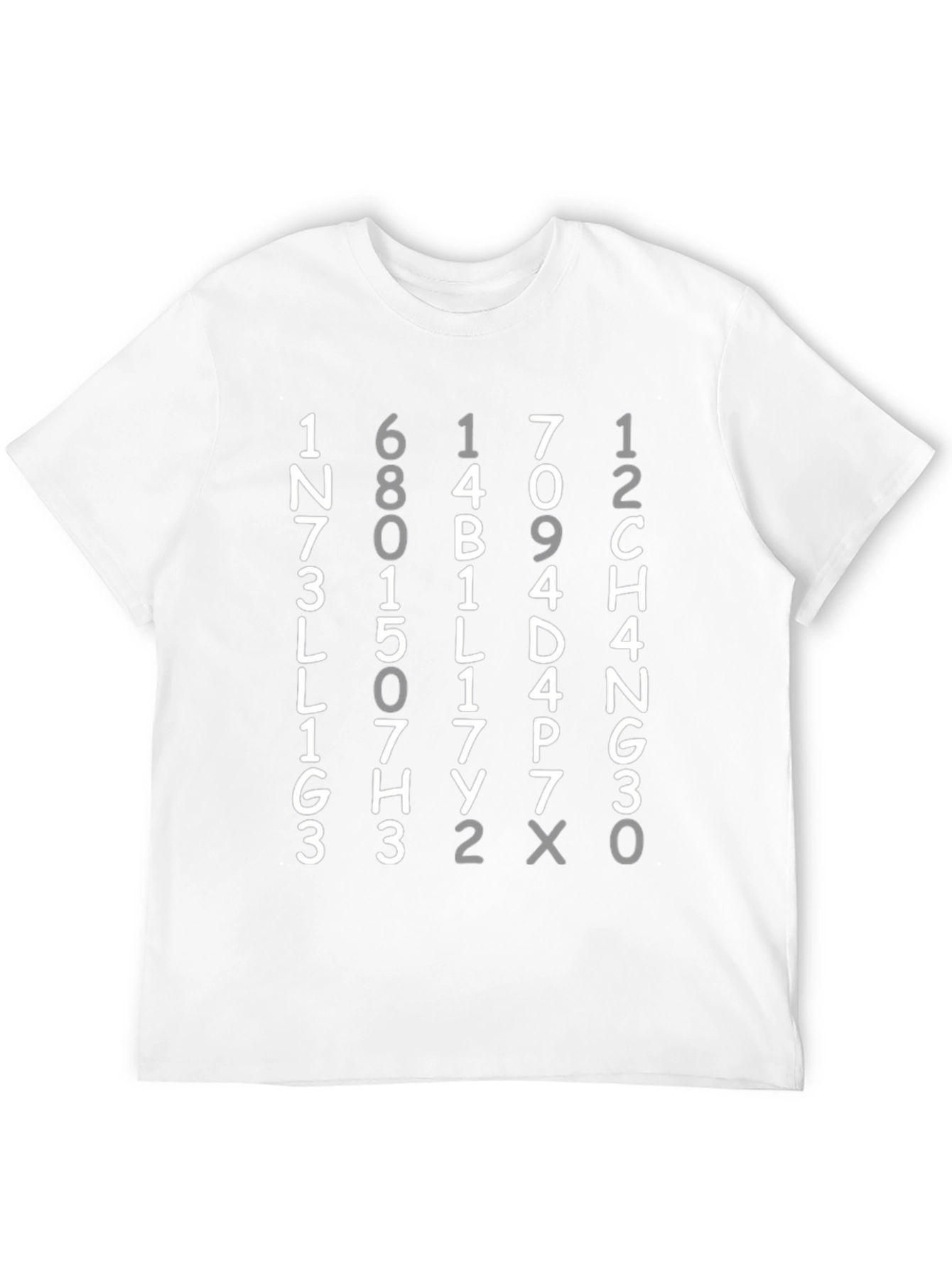 Black Numerology T-Shirt - Intellectual Design Tee view 12