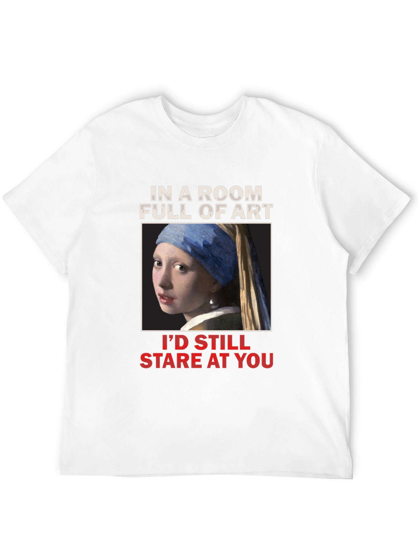 Black Art Lover's T-Shirt: Girl with a Pearl Earring view 12
