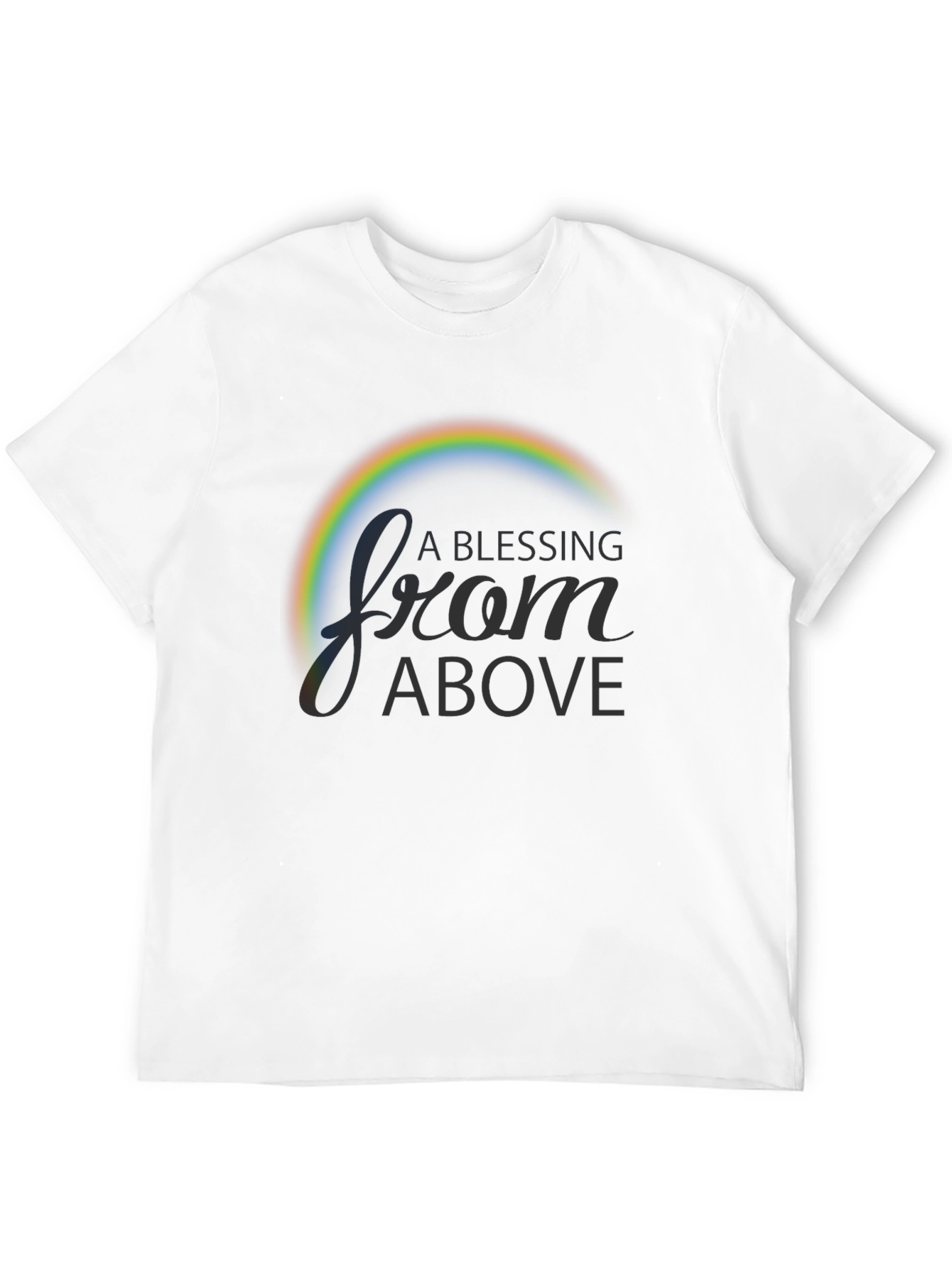 Black A Blessing From Above Rainbow Graphic T-Shirt view 12