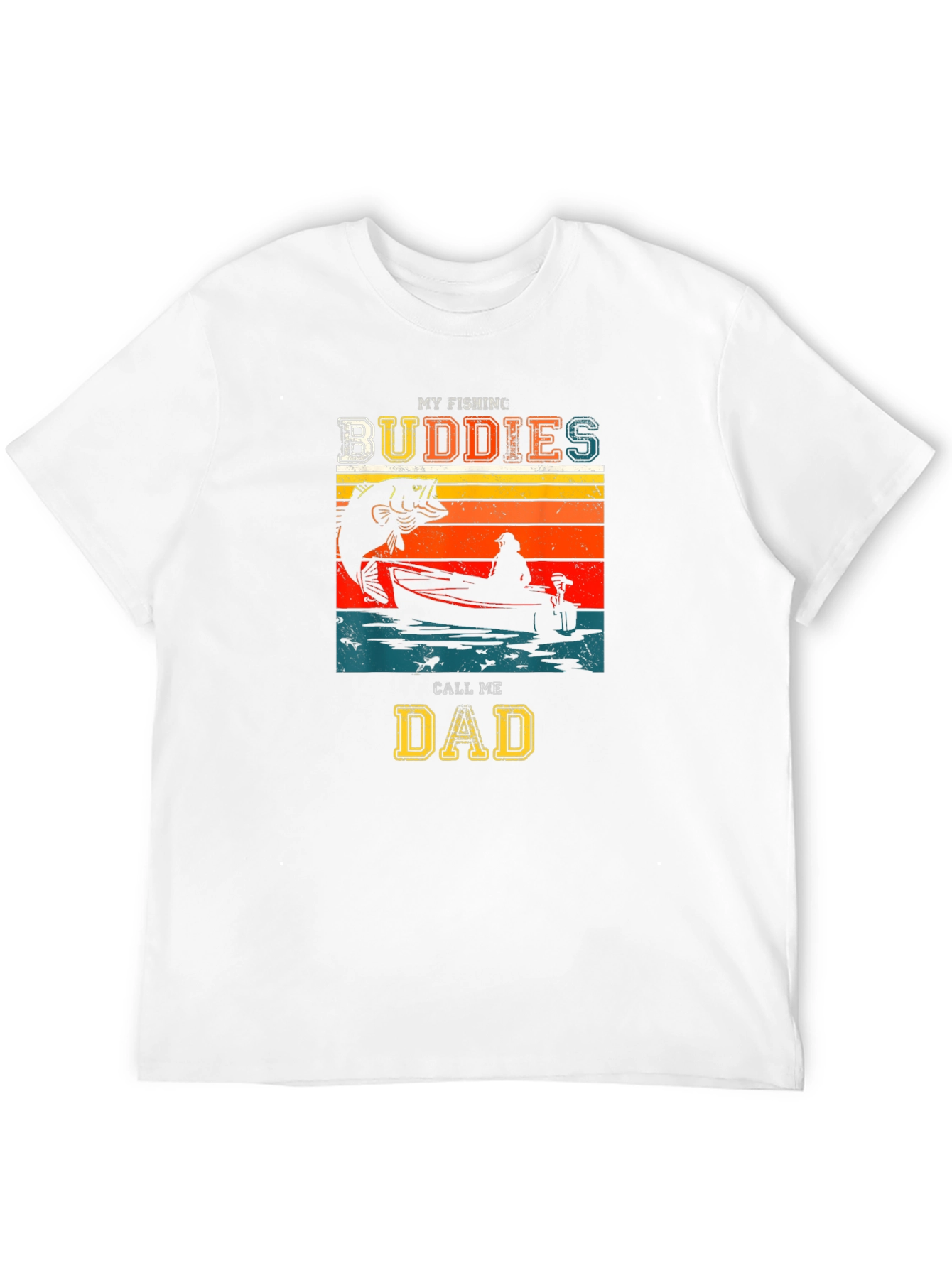 Black My Fishing Buddies Call Me Dad Black T-Shirt view 12