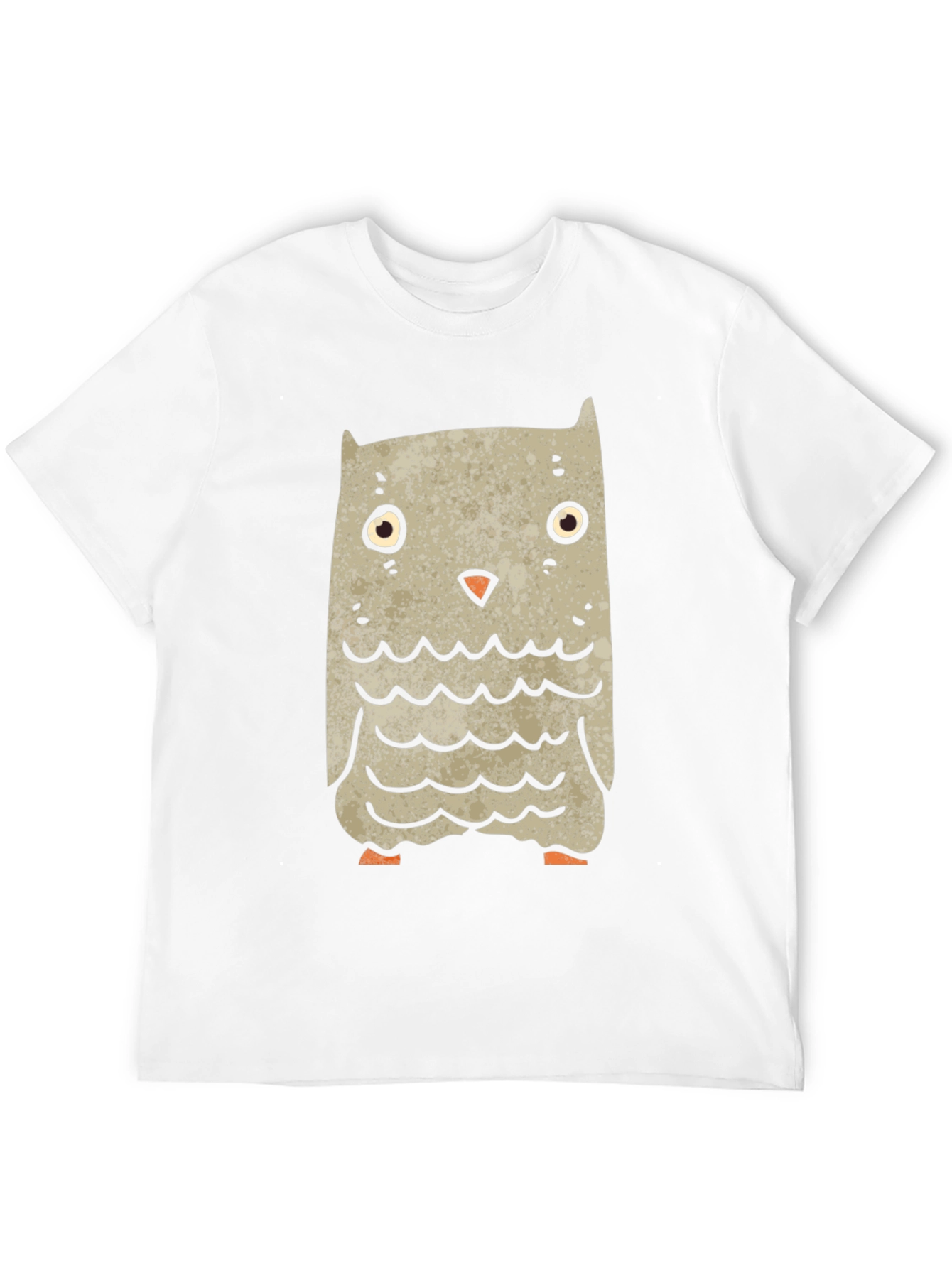 Black Cartoon Owl Graphic Tee - Black Unisex T-Shirt view 12