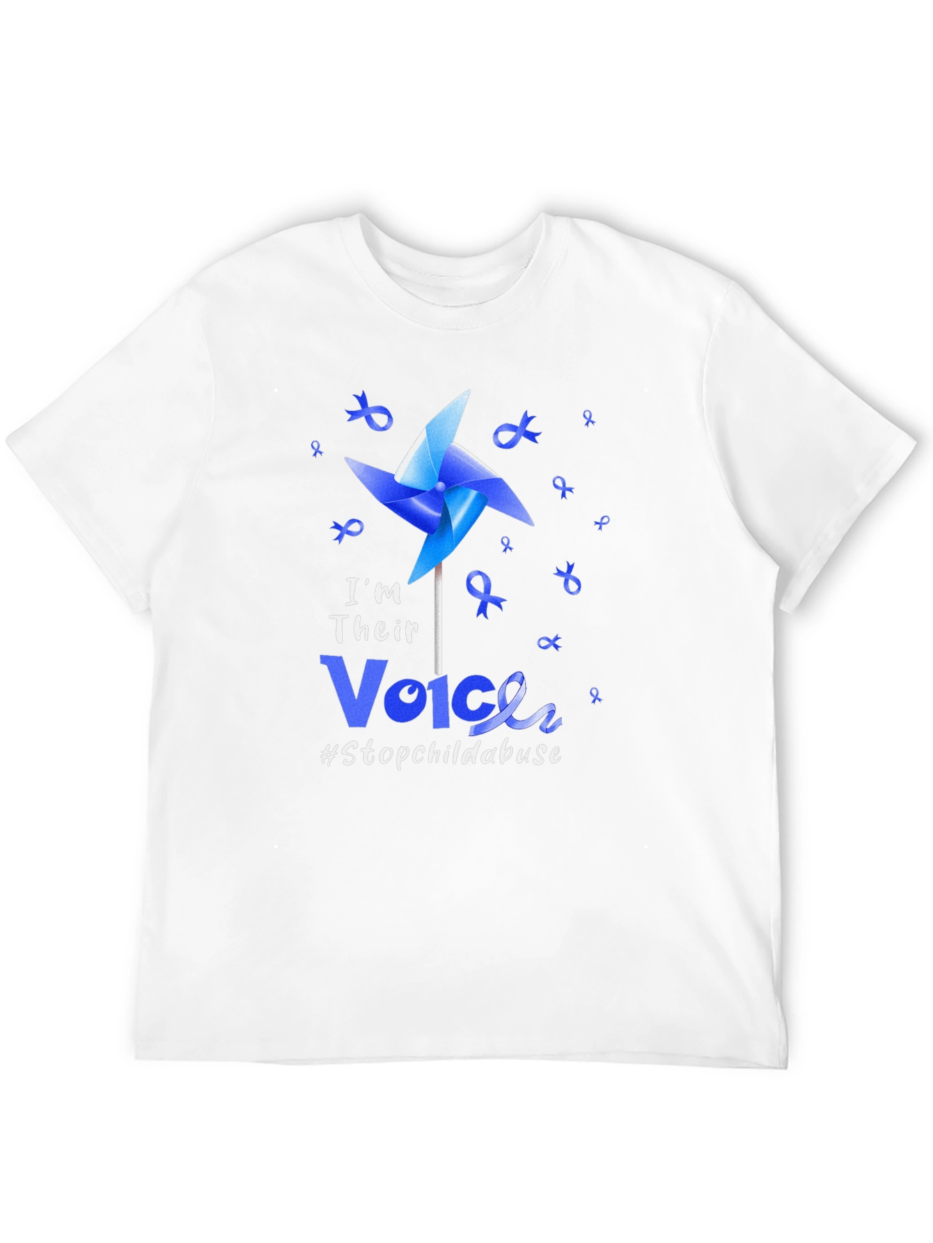 I'm Their Voice Stop Child Abuse Awareness T-Shirt - 12