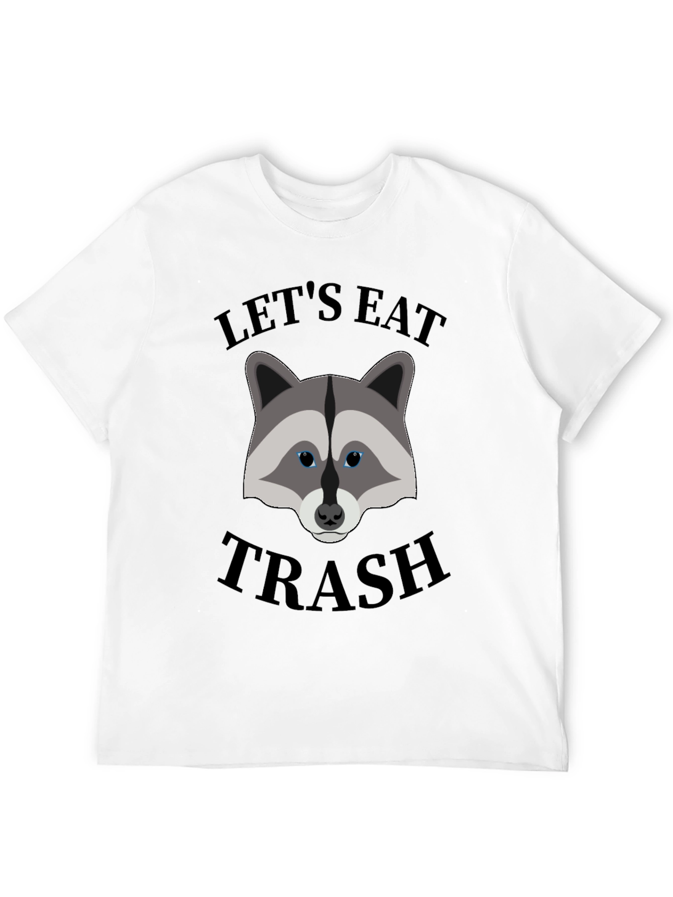Black Let's Eat Trash Raccoon Graphic T-Shirt view 12