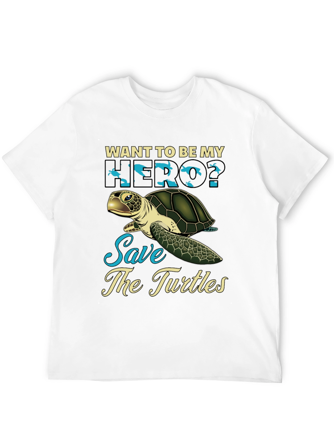 Black Save the Turtles Graphic Tee view 12