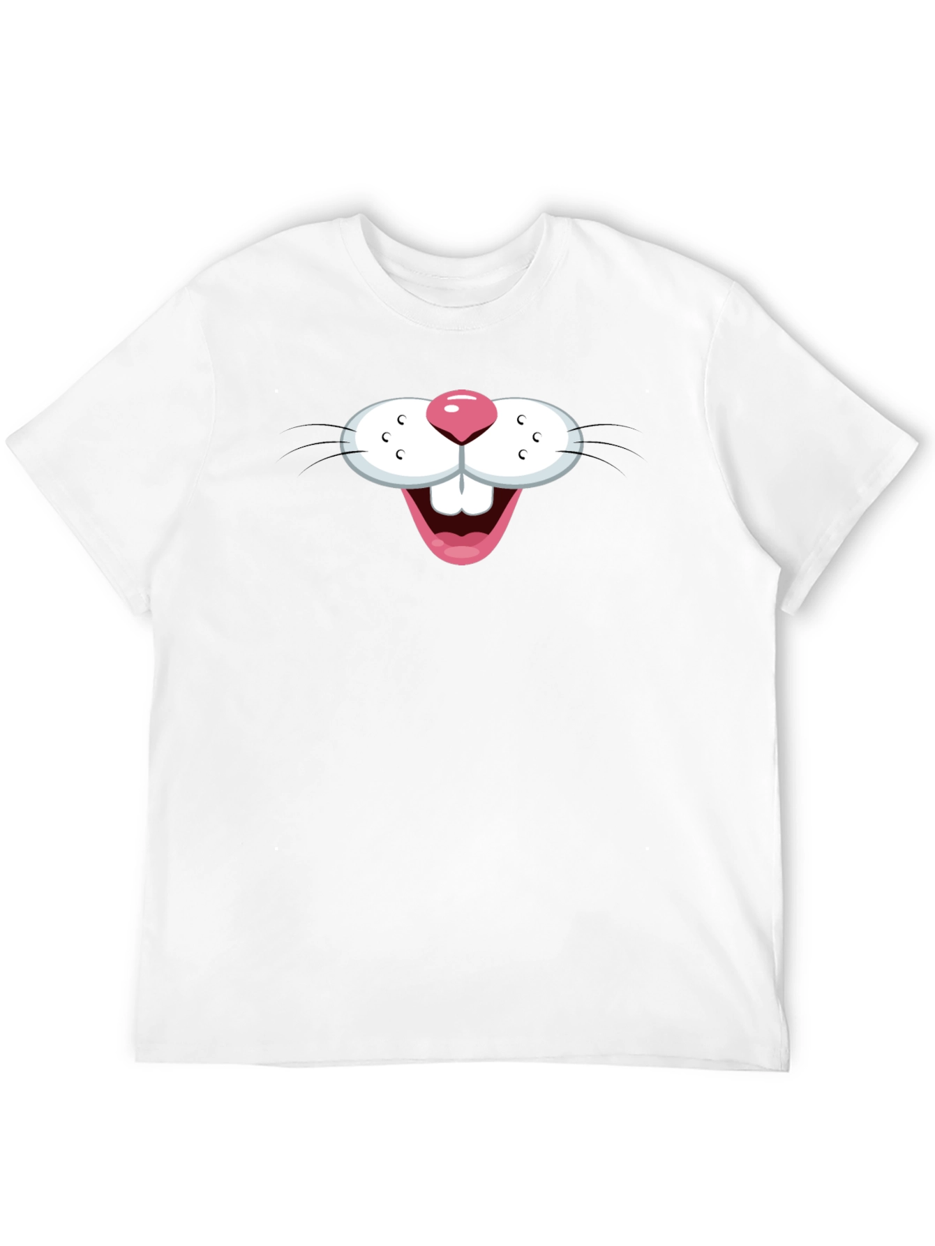 Black Funny Bunny Face Graphic T-Shirt - Black view 12