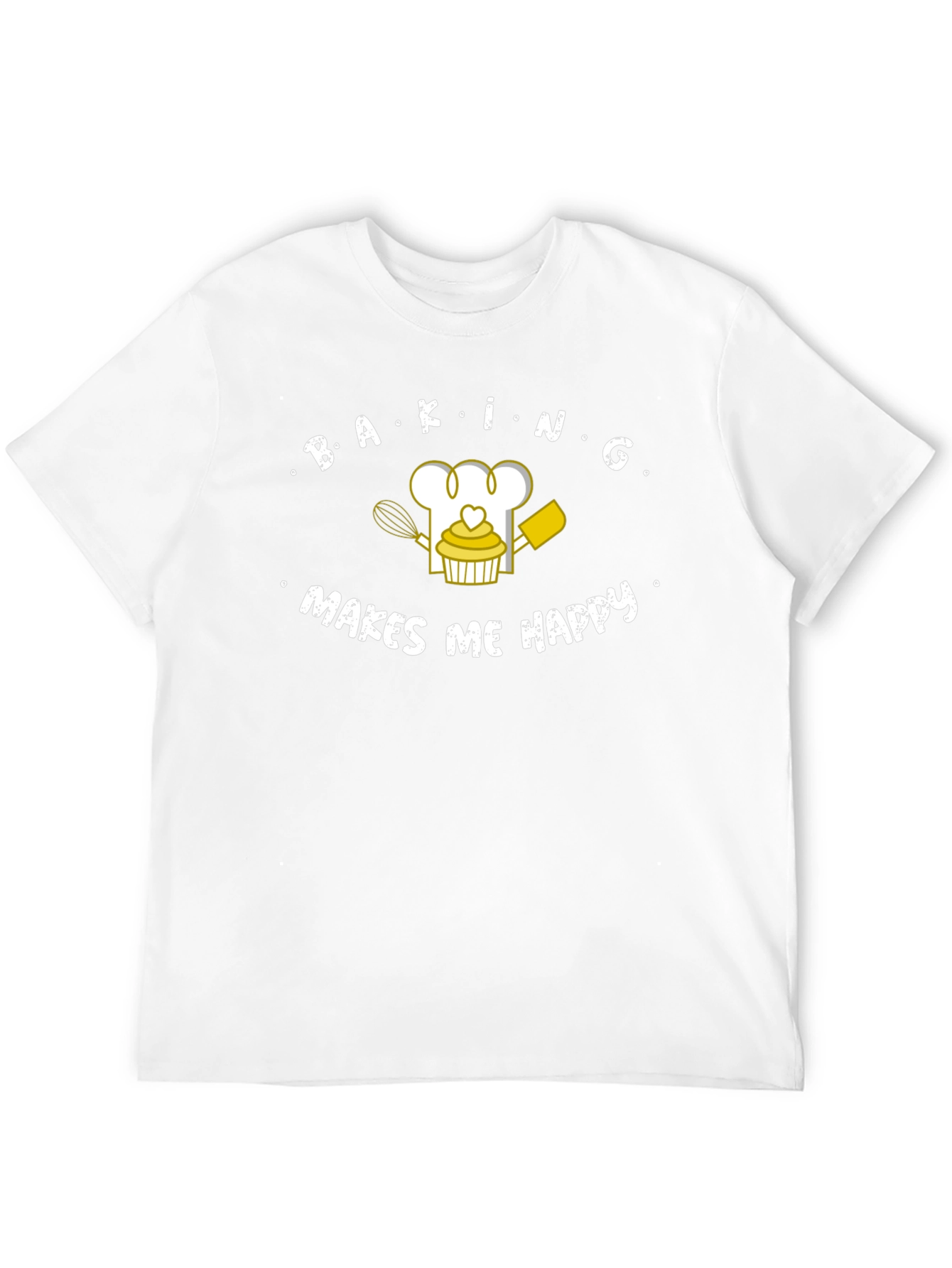 Black Baking Makes Me Happy T-Shirt view 12