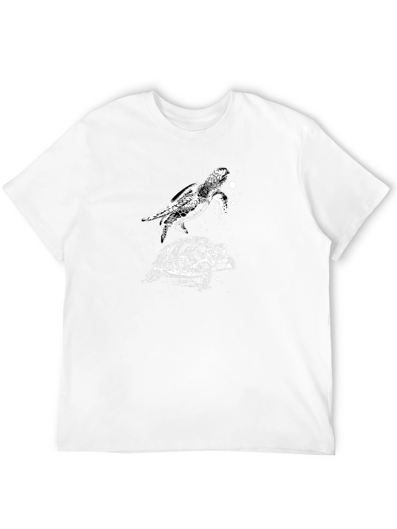 Black Turtle Graphic Print Black T-Shirt view 12