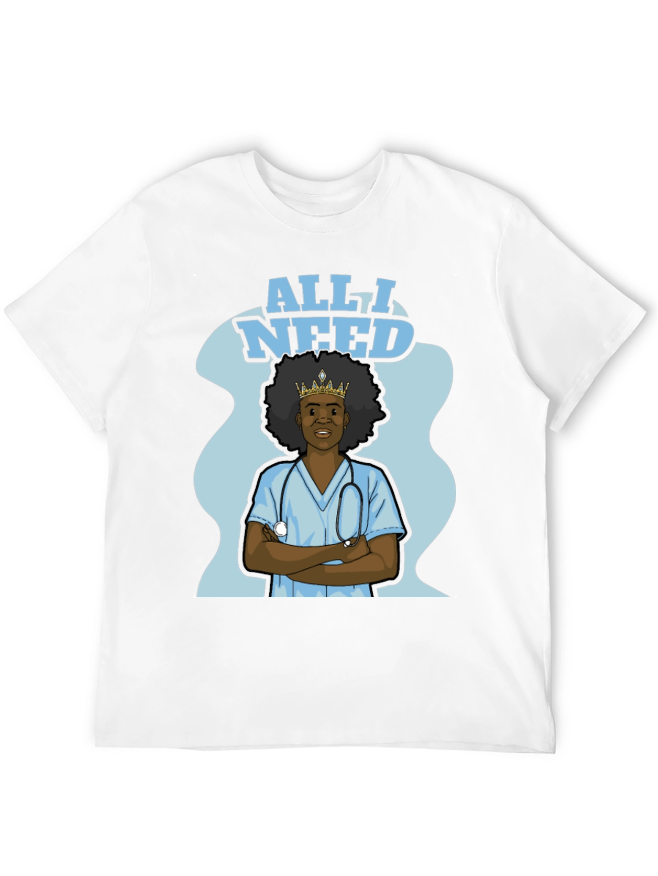 Black All I Need Nurse T-Shirt - Black view 12