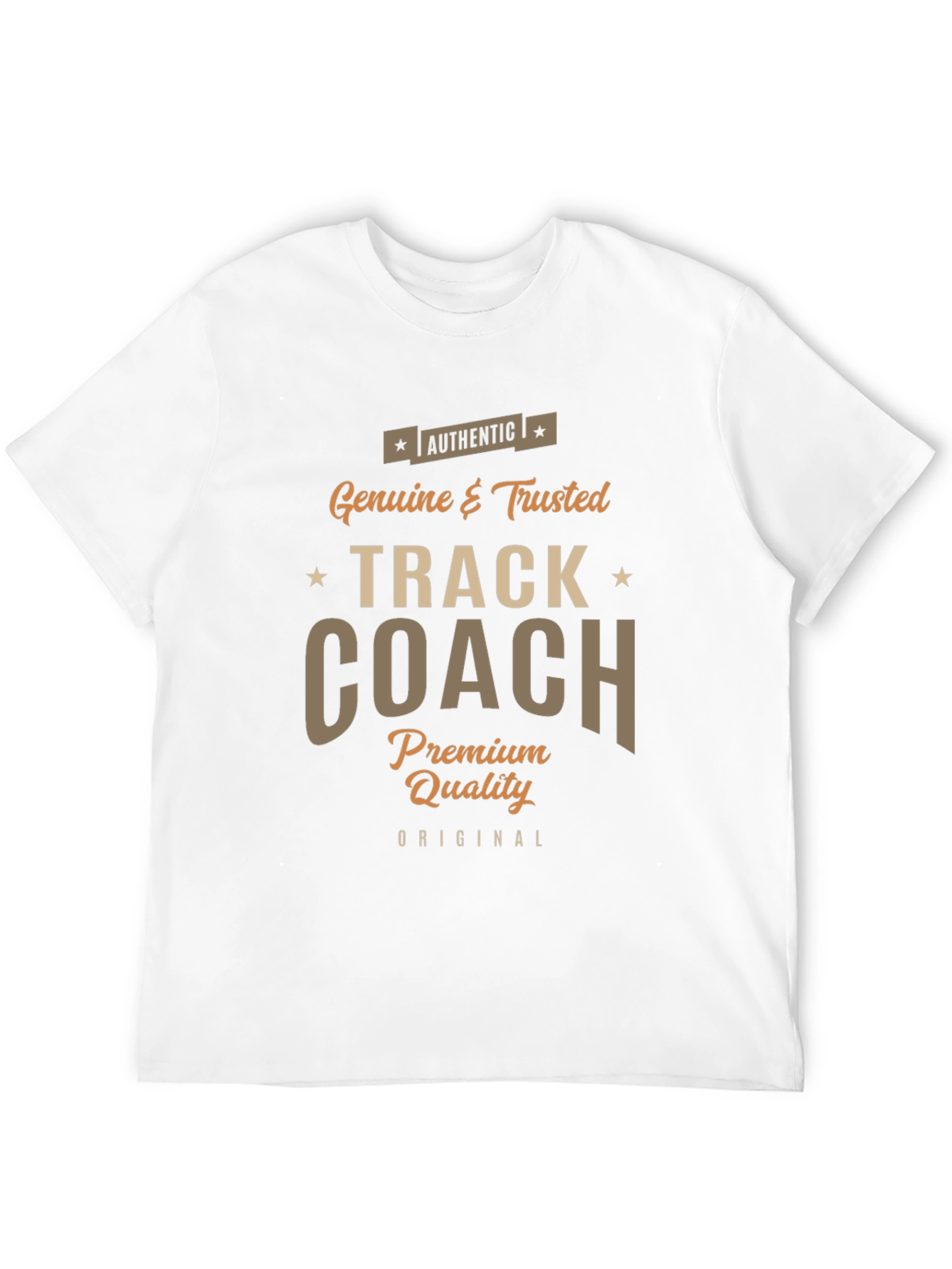 Black Authentic Track Coach Premium Quality T-Shirt view 12
