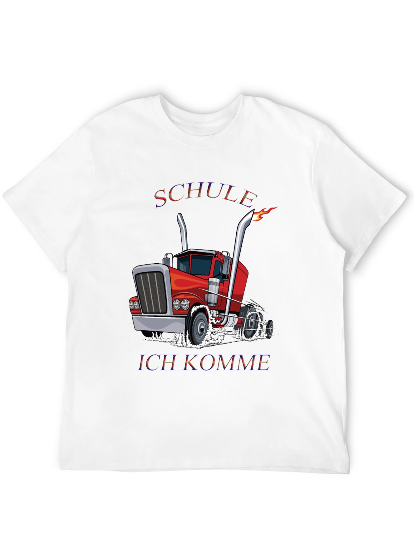 Black Truck Driver T-Shirt - Schule Ich Komme - Black view 12