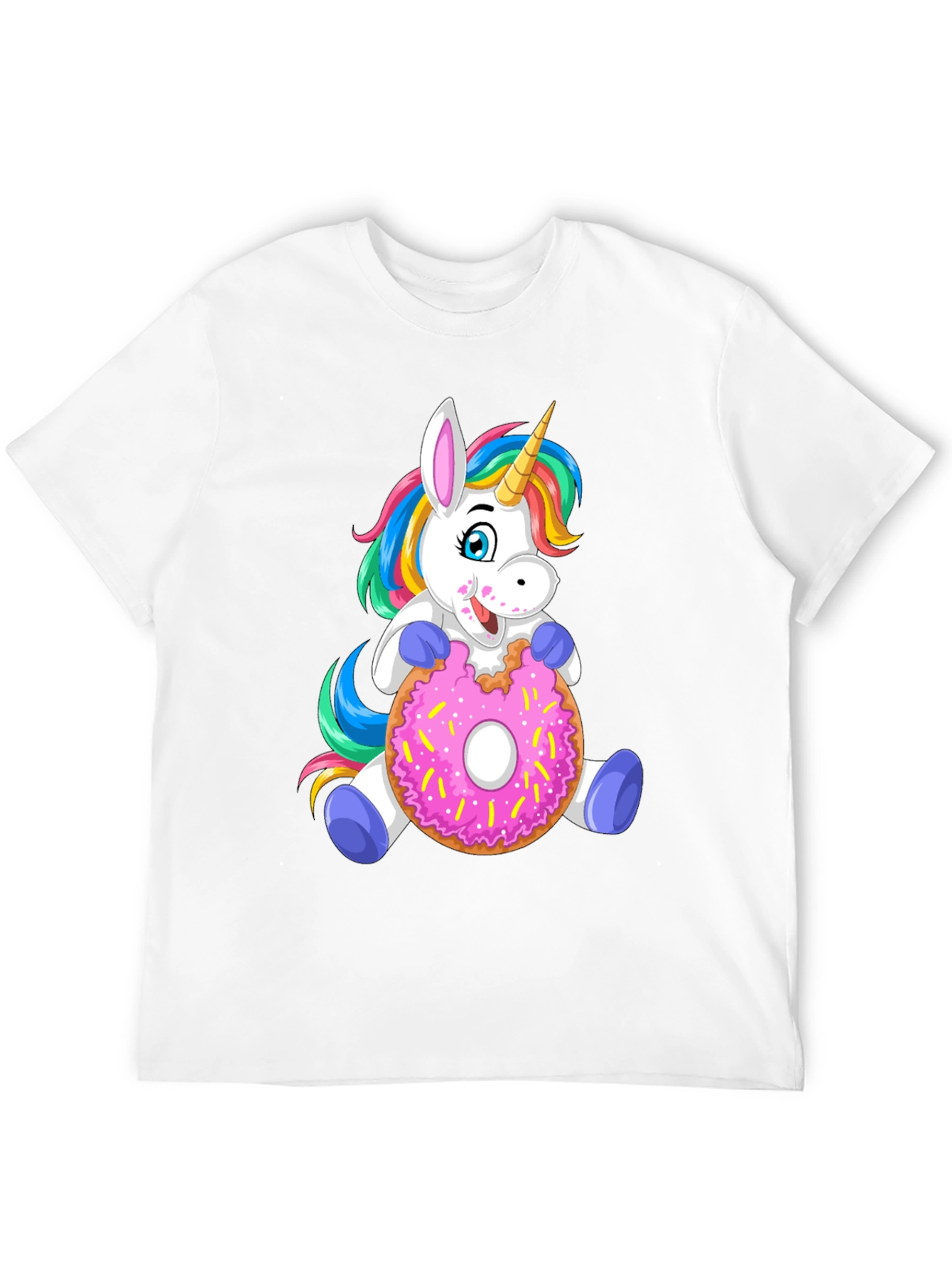 Black Unicorn Donut T-Shirt - Cute Cartoon Tee view 12