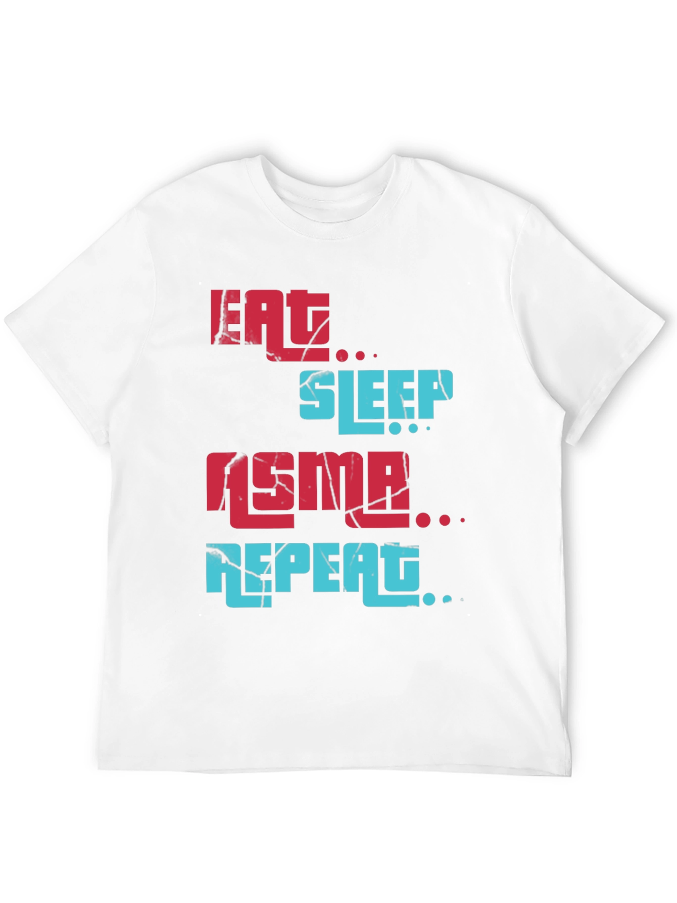 Black Eat Sleep ASMR Repeat Graphic Tee view 12
