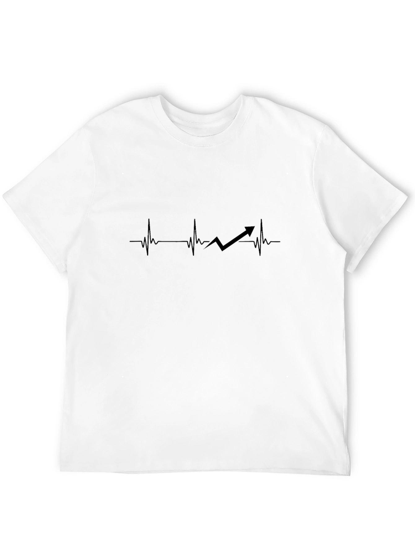 Black Heartbeat Arrow T-Shirt - Black Graphic Tee view 12