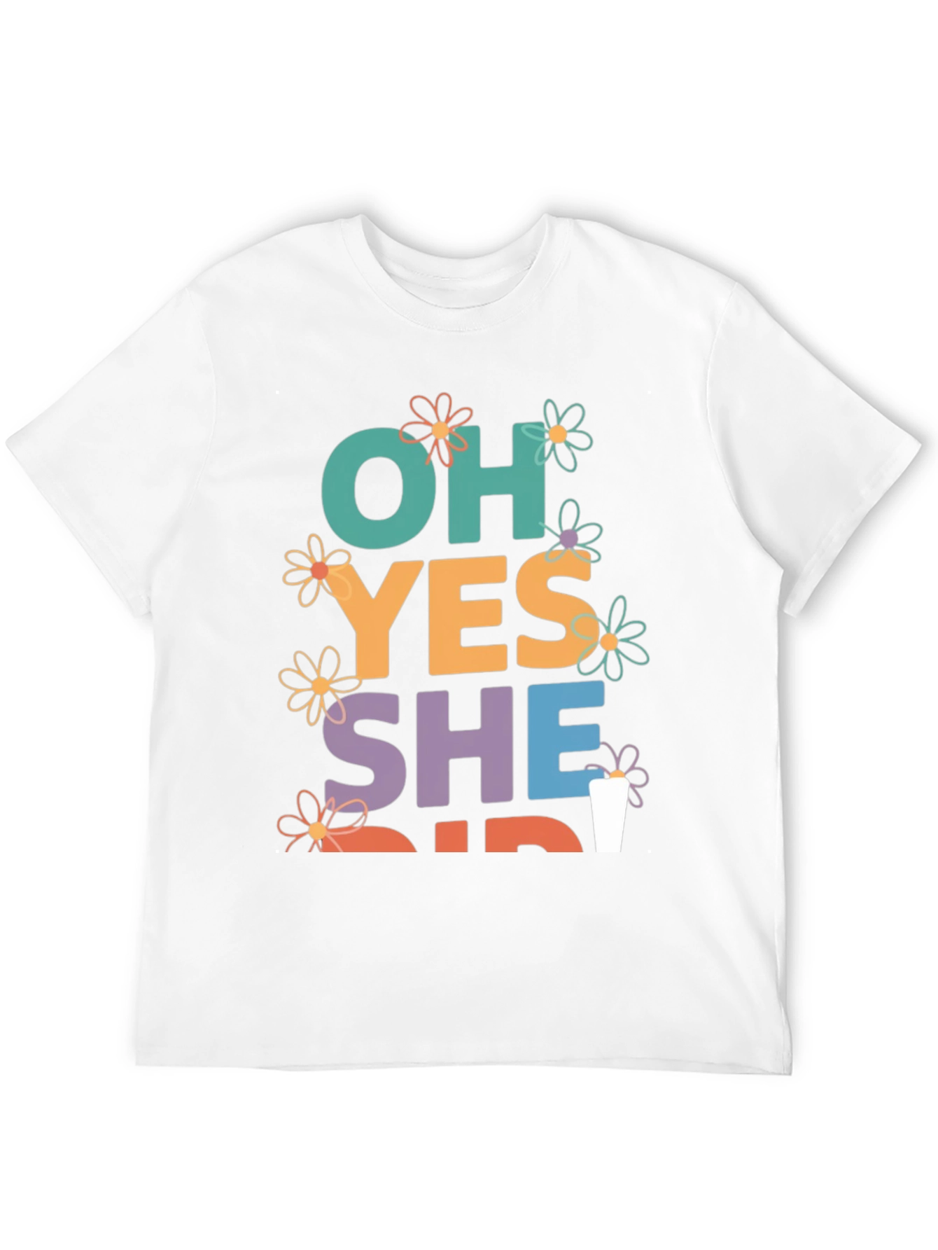 Black Oh Yes She Did Funky T-Shirt view 12