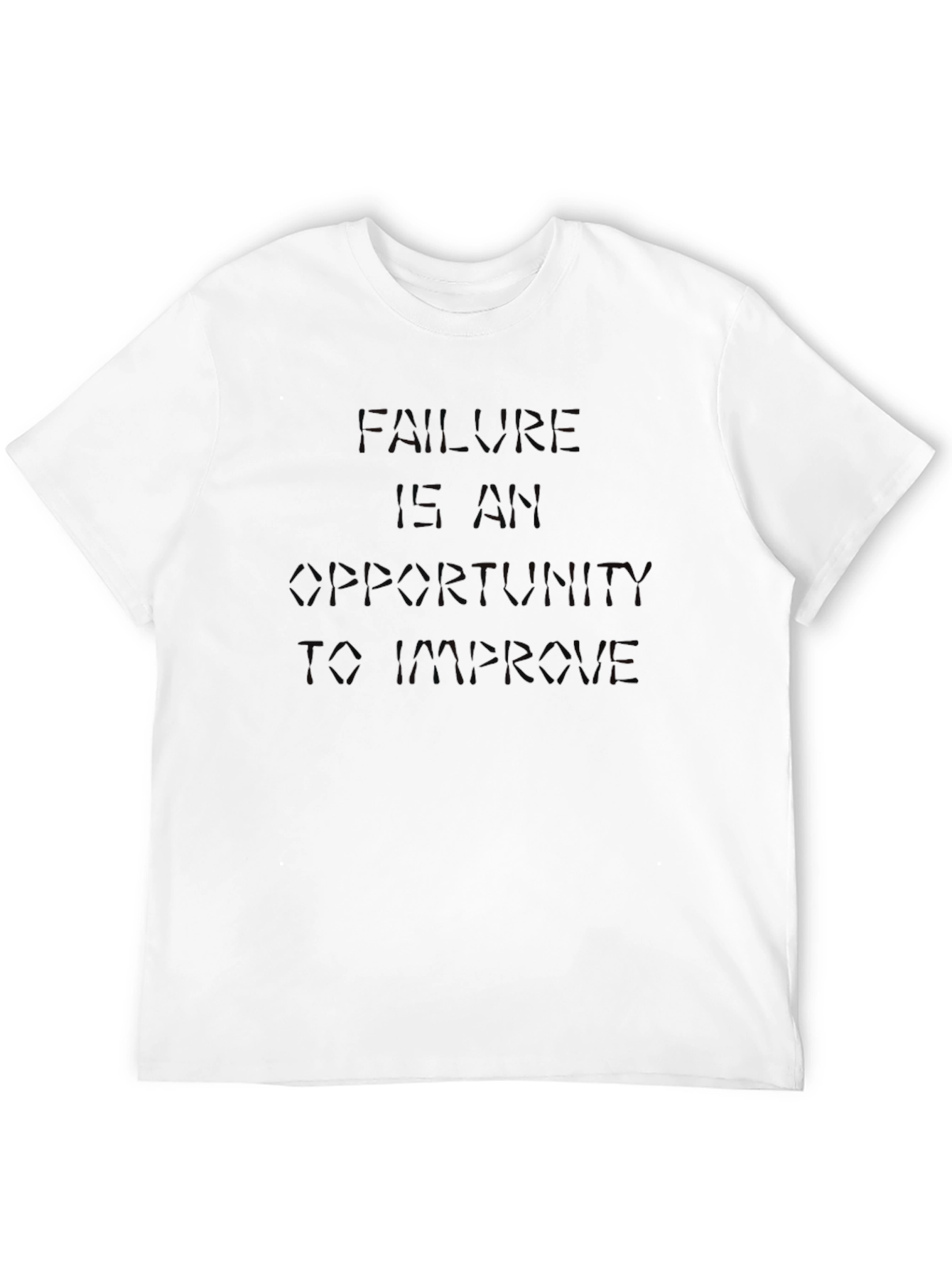 Black Inspirational Quote T-Shirt: Failure is Opportunity view 12