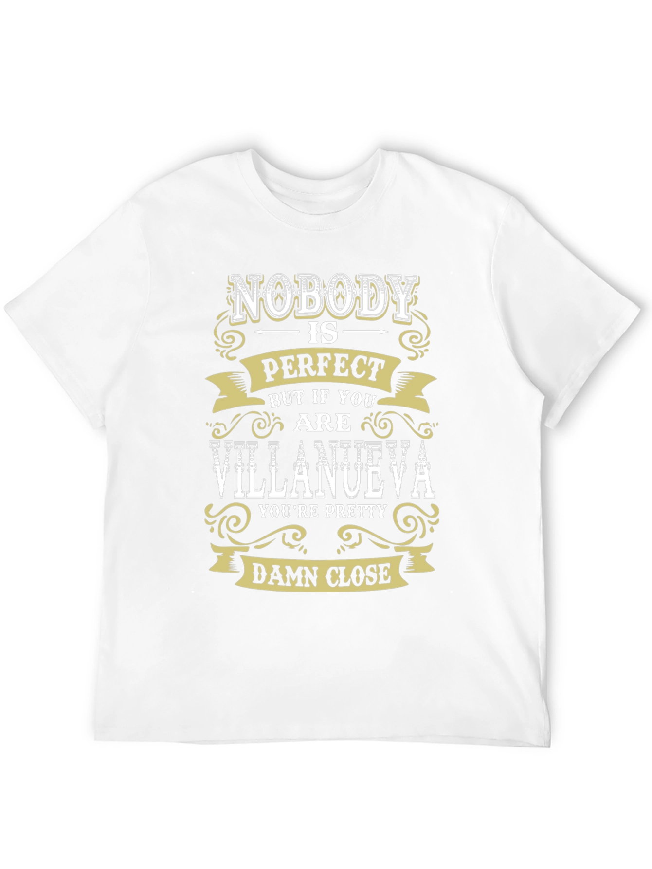 Black Nobody is Perfect Villanueva T-Shirt view 12