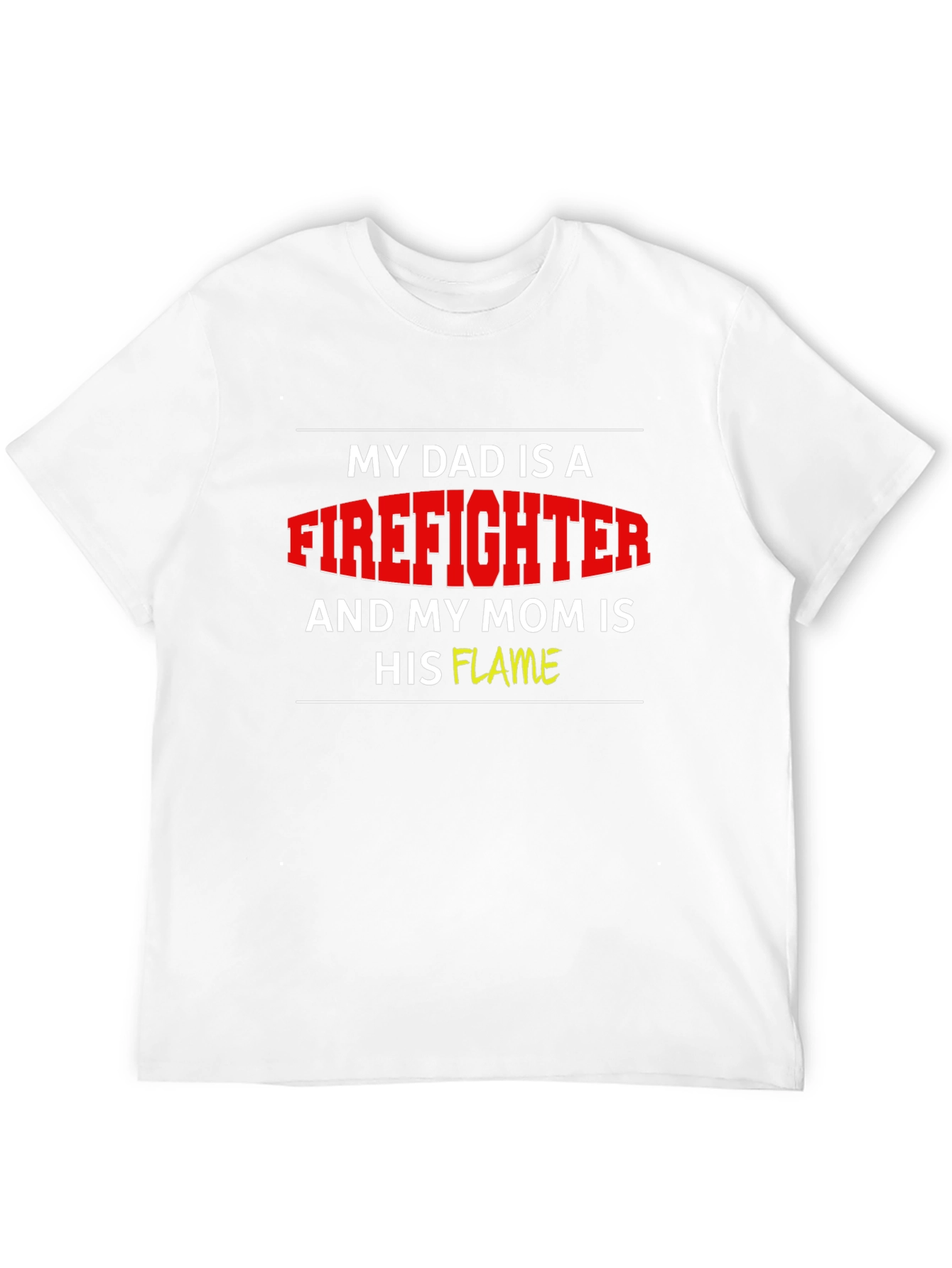 Black Firefighter Dad & Flame Mom Graphic Tee view 12