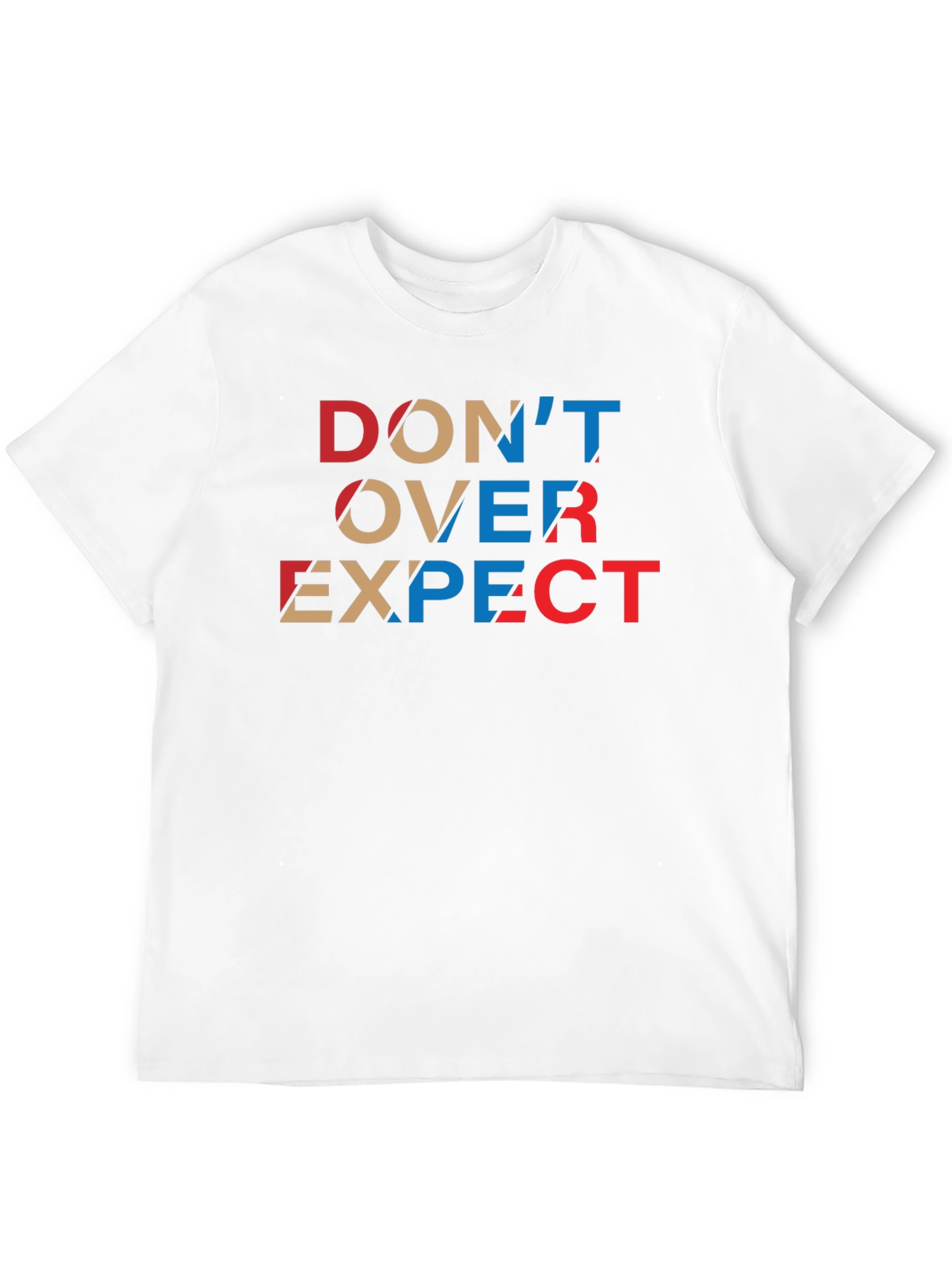 Black Don't Over Expect Graphic Tee - Modern Casual Shirt view 12