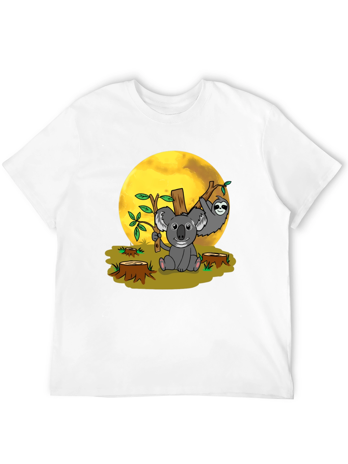Black Koala Sloth Graphic Tee - Conservation T-Shirt view 12