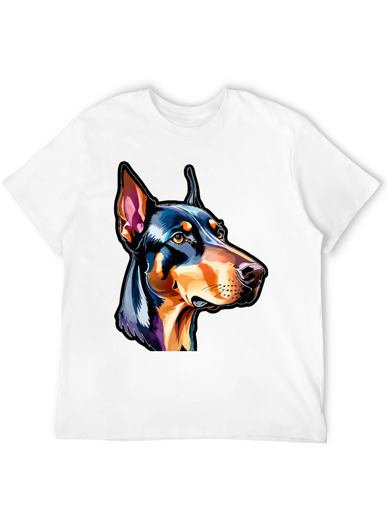 Black Doberman Dog Breed Graphic T-Shirt view 12