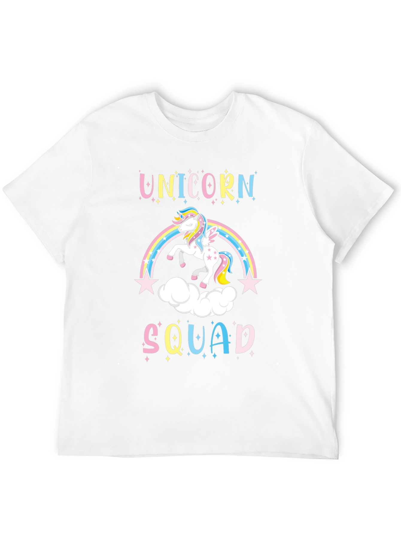 Black Unicorn Squad Black T-Shirt - Magical Rainbow Design view 12